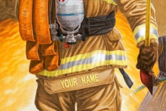 Nova Scotia Firefighter Name jacket closeup