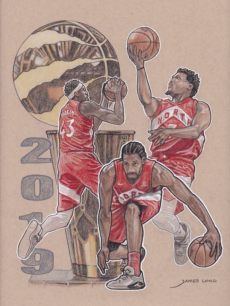 2019 Championship Concept Sketch1 -Pascal Siakam, Kyle Lowry, Kawhi Leonard