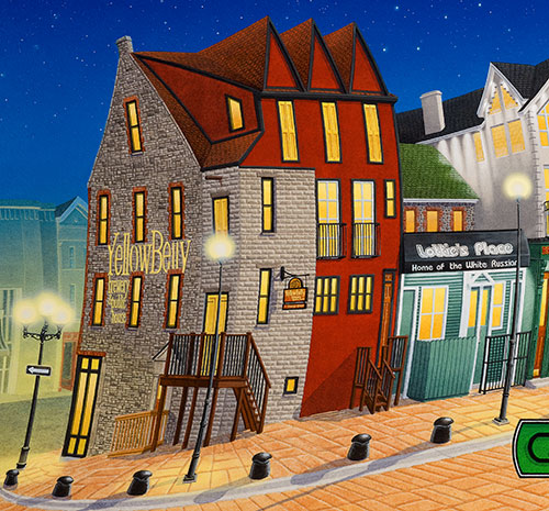 George Street St John S Newfoundland James Long Fine Art Illustration