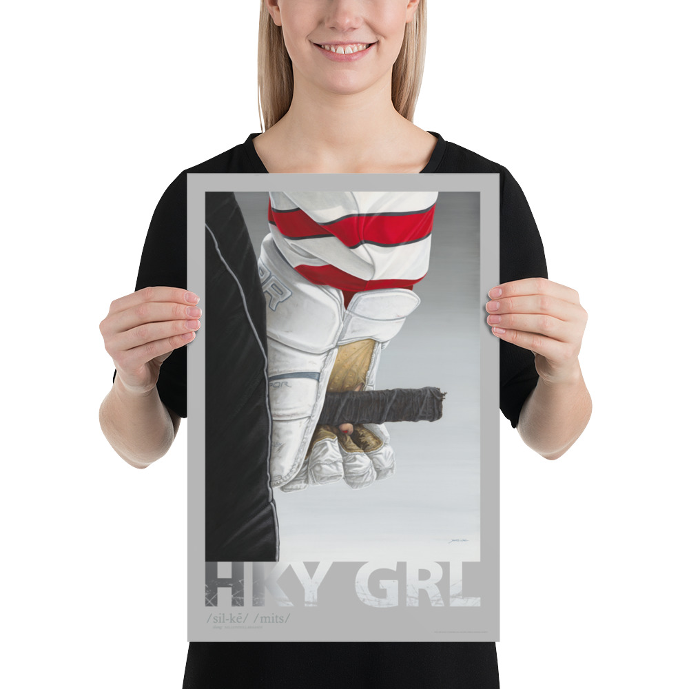 HKY GRL: Silky Mitts with slang & border POSTER - Image 2