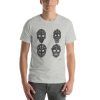 4 Vintage Goalie Masks (charcoal)  Unisex T-Shirt - Image 6