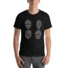 4 Vintage Goalie Masks (charcoal)  Unisex T-Shirt - Image 2