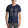 4 Vintage Goalie Masks (charcoal)  Unisex T-Shirt - Image 4