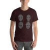 4 Vintage Goalie Masks (charcoal)  Unisex T-Shirt - Image 3