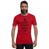 KEEP CALM and SKATE ON (black text) Unisex T-Shirt - Image 2
