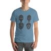 4 Vintage Goalie Masks (charcoal)  Unisex T-Shirt - Image 5