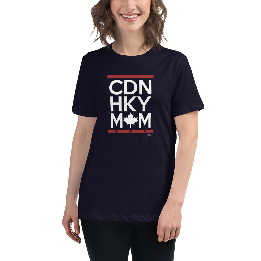 CDN HKY MOM Women's Relaxed T-Shirt - Navy, L