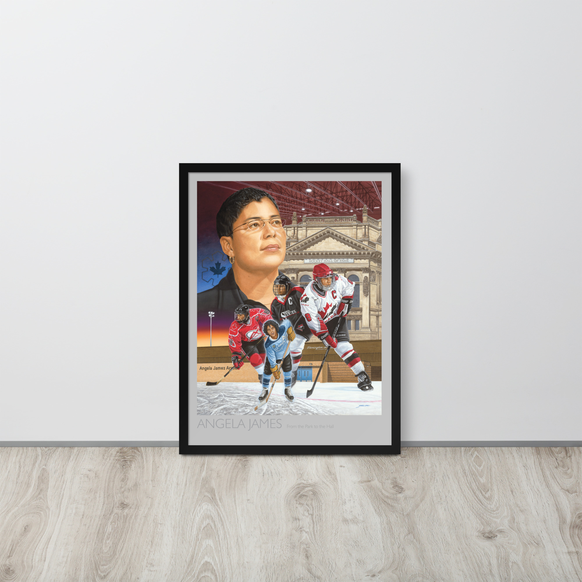 ANGELA JAMES: Framed Print Silver Grey Border - 18×24