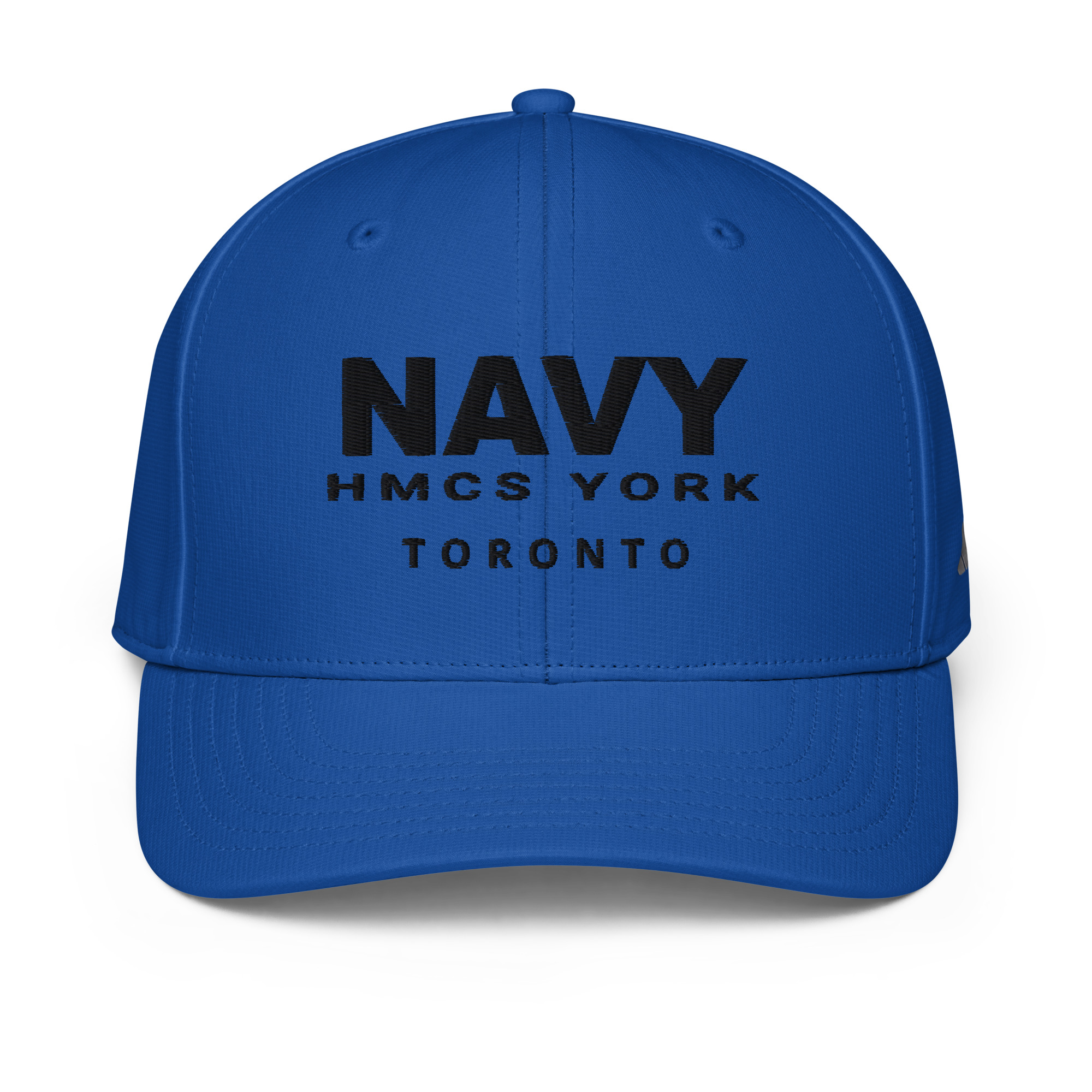Embroidered NAVY HMCS YORK adidas performance cap (Black Thread) - Image 16