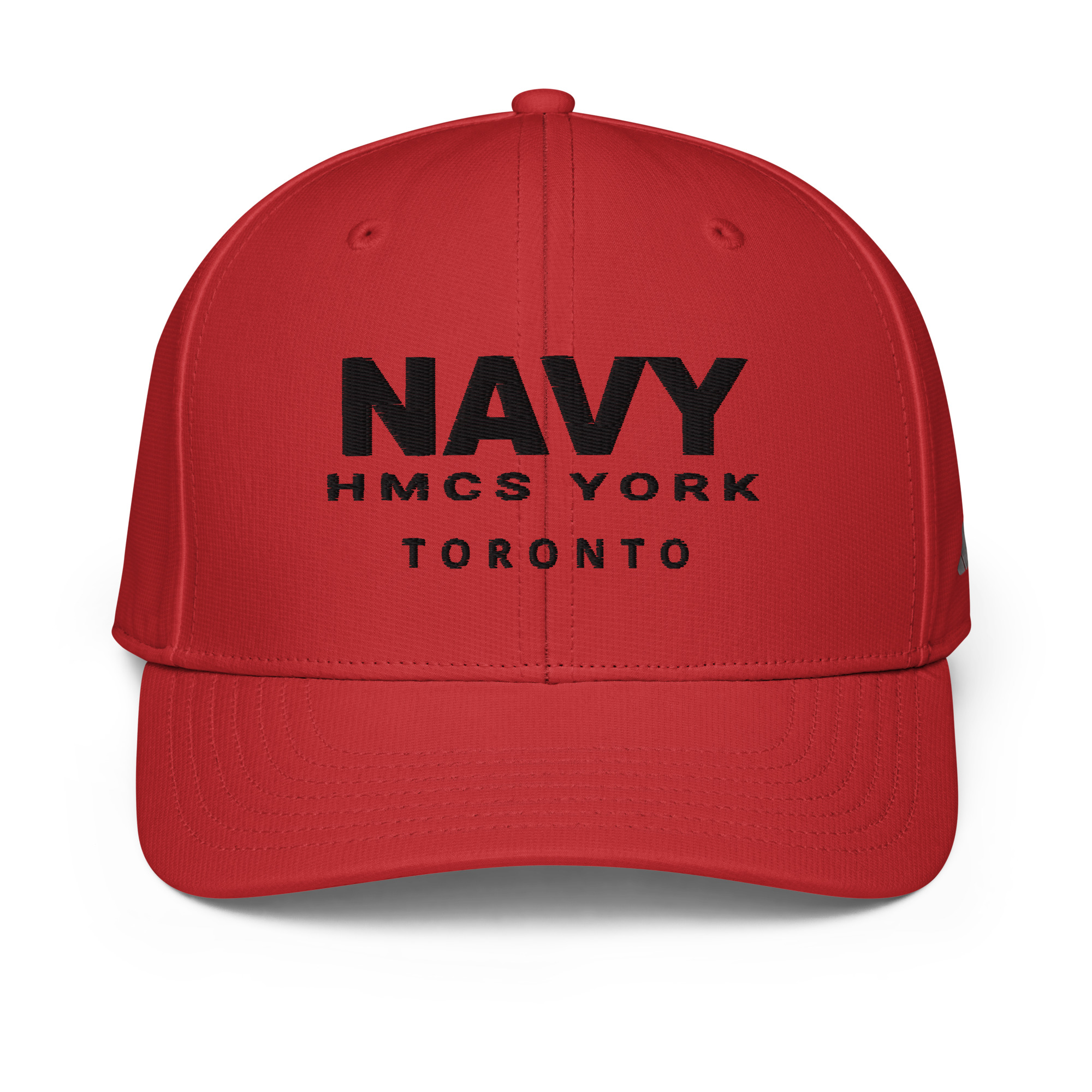 Embroidered NAVY HMCS YORK adidas performance cap (Black Thread) - Image 20