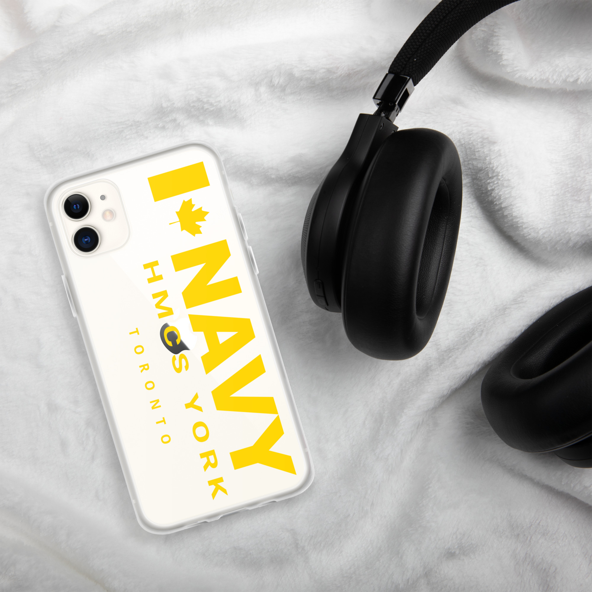 NAVY HMCS YORK Clear Case for iPhone® (Yellow Text) - Image 9