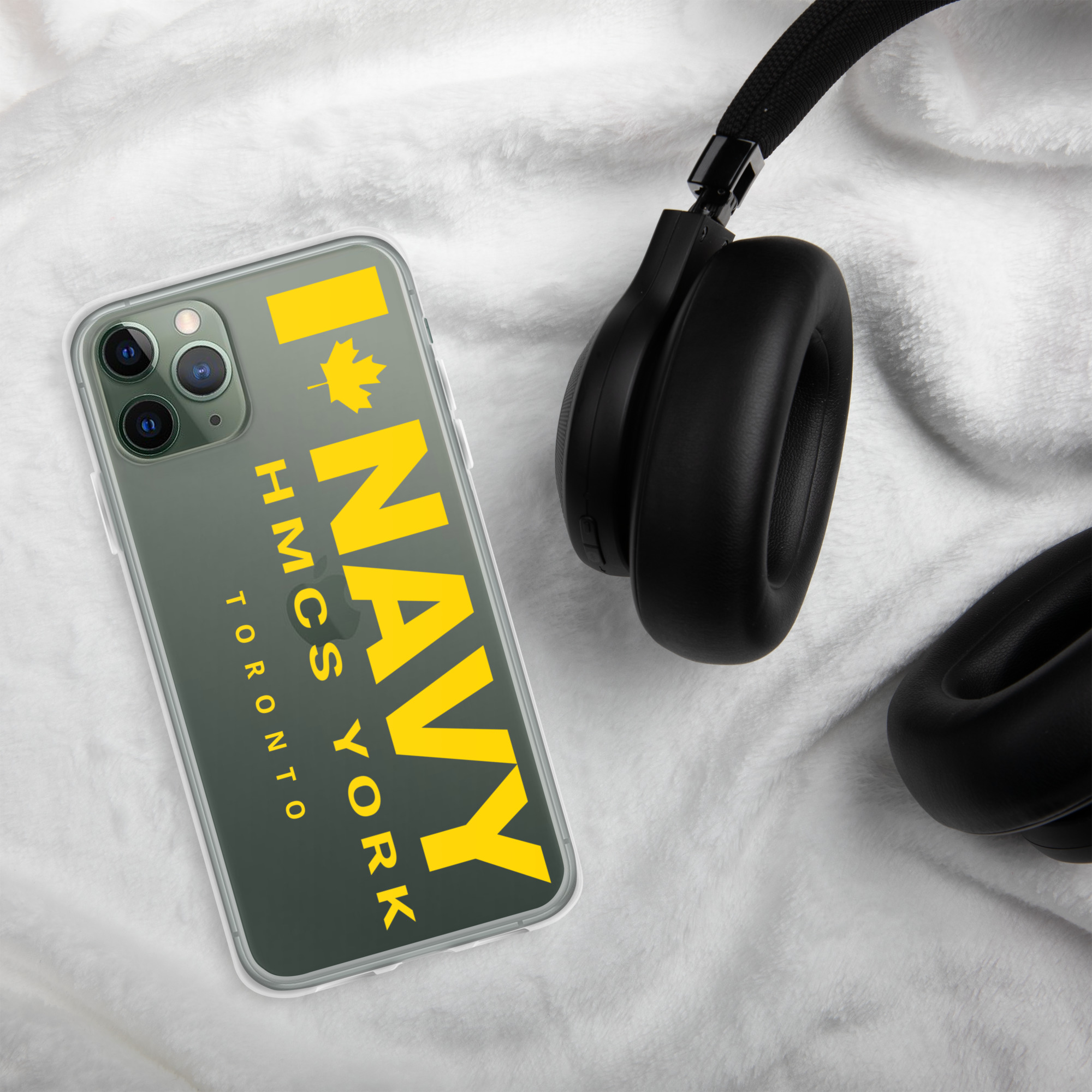 NAVY HMCS YORK Clear Case for iPhone® (Yellow Text) - Image 6
