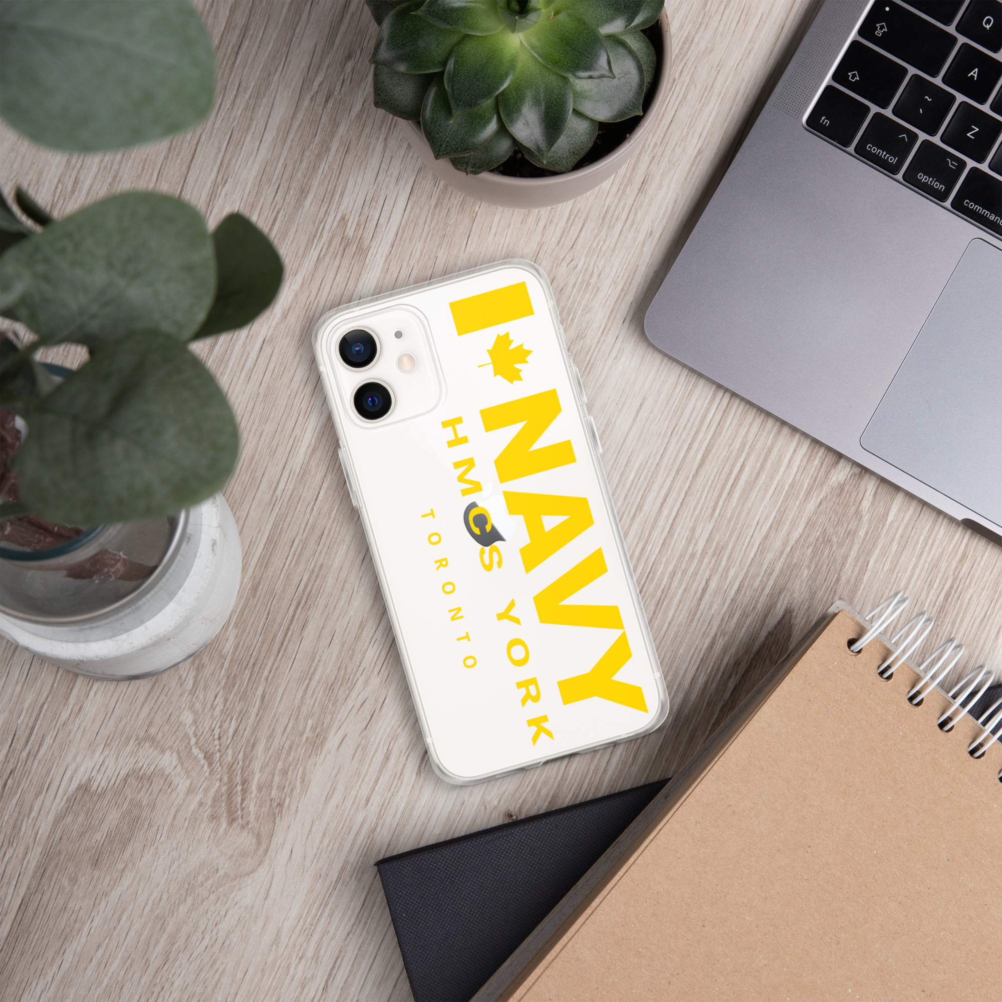NAVY HMCS YORK Clear Case for iPhone® (Yellow Text) - Image 22