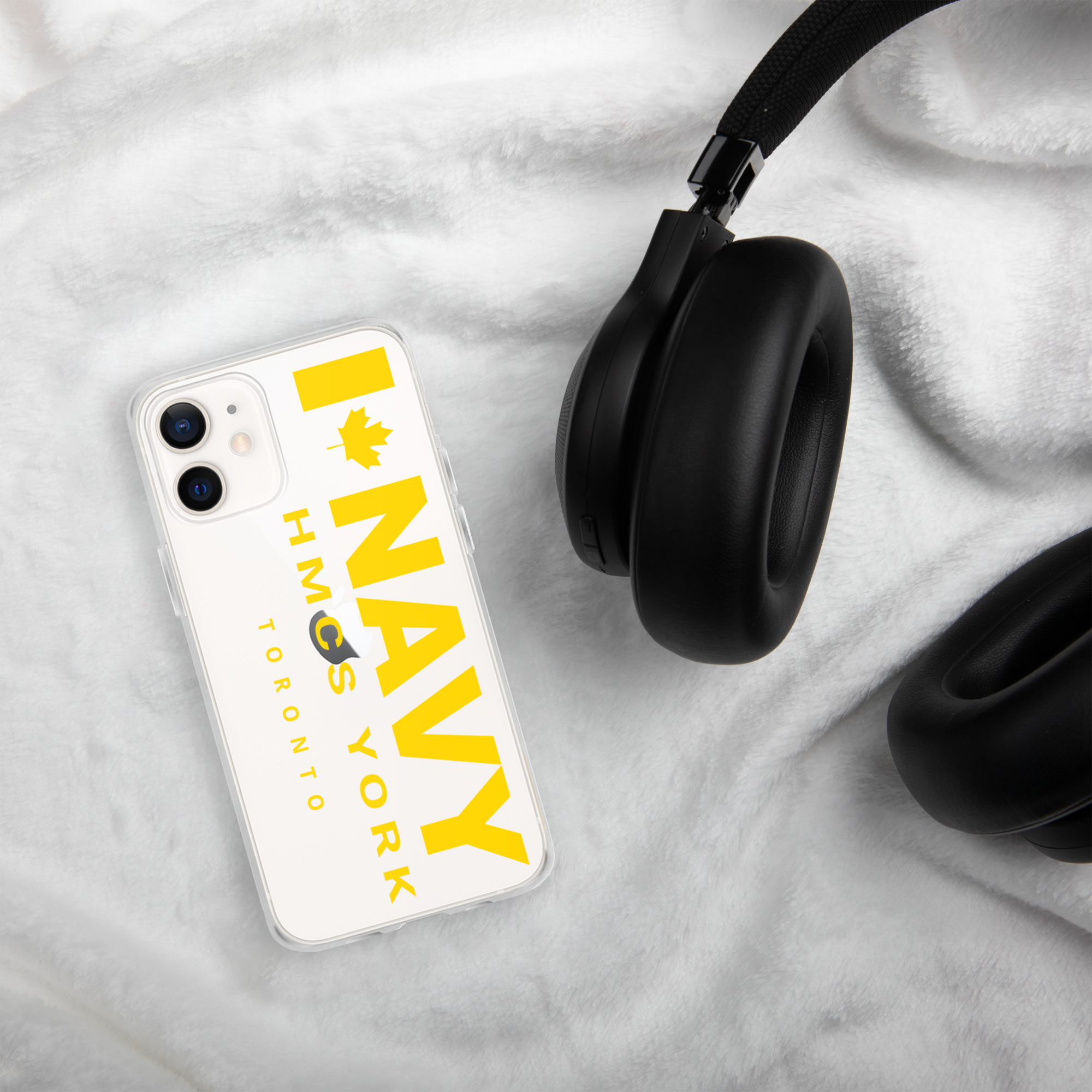 NAVY HMCS YORK Clear Case for iPhone® (Yellow Text) - Image 12