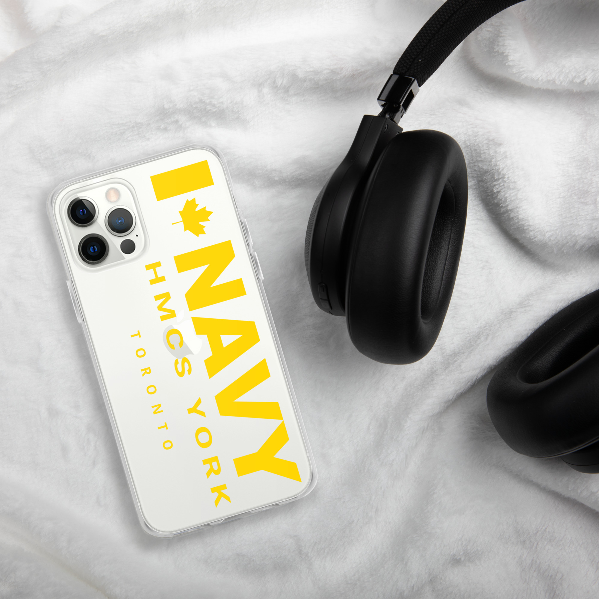NAVY HMCS YORK Clear Case for iPhone® (Yellow Text) - Image 18