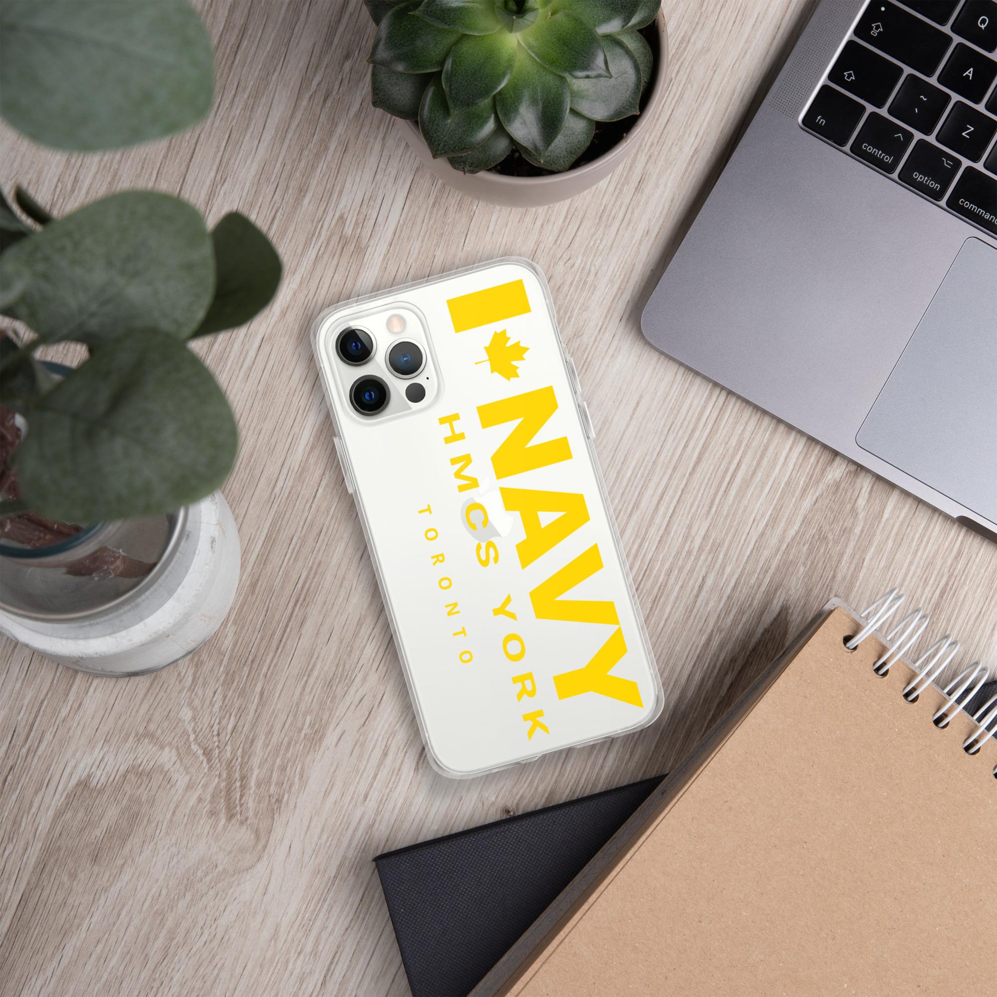 NAVY HMCS YORK Clear Case for iPhone® (Yellow Text) - Image 19