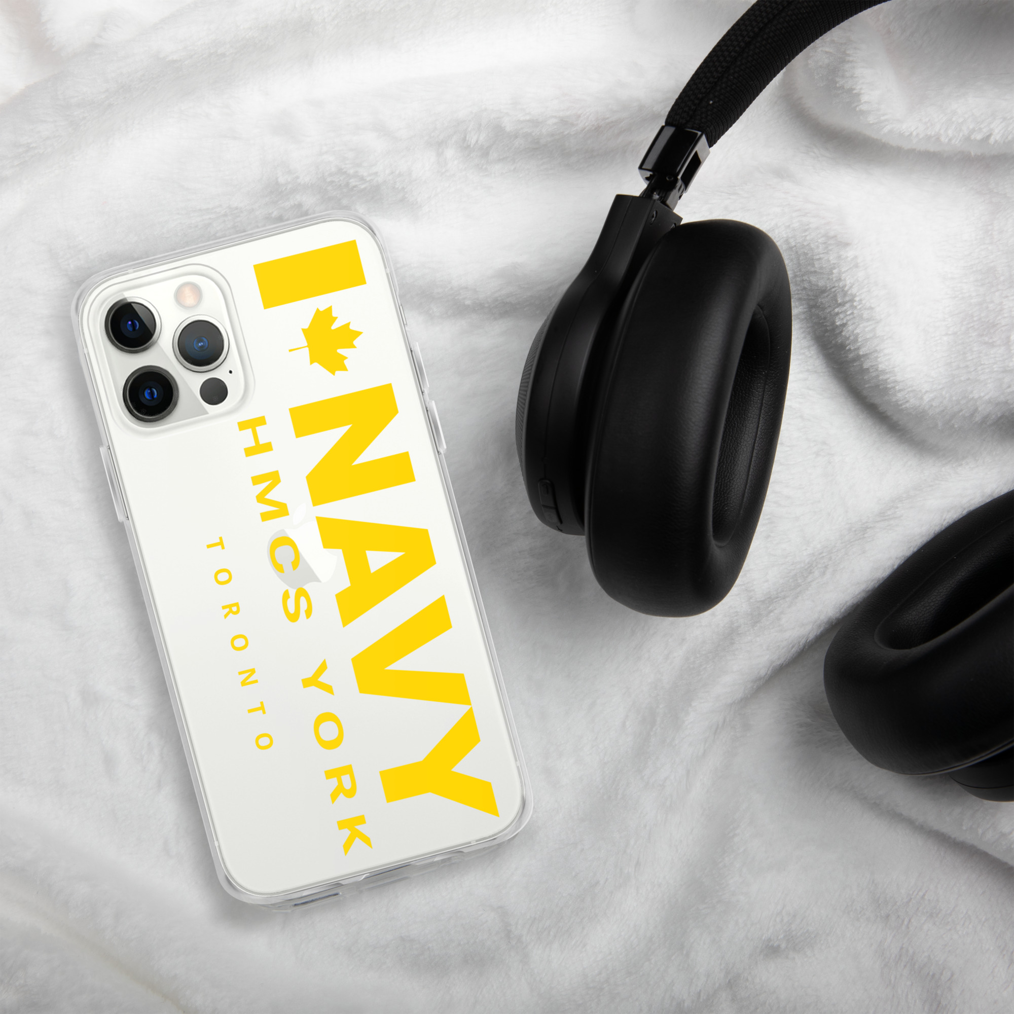NAVY HMCS YORK Clear Case for iPhone® (Yellow Text) - Image 15