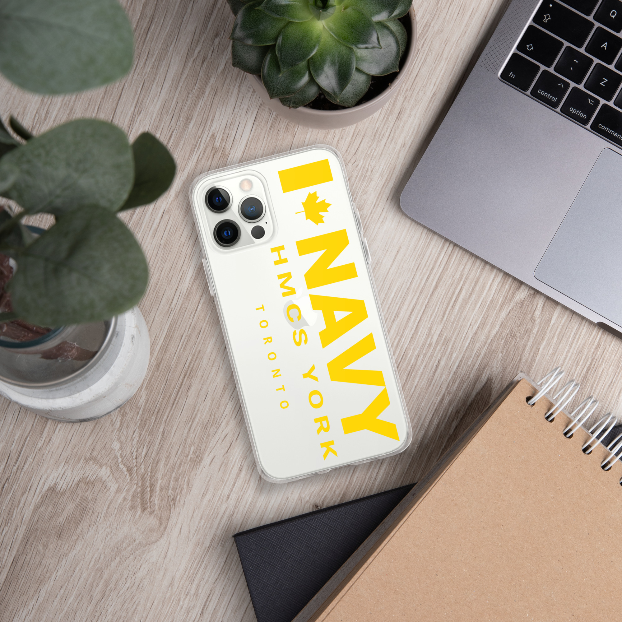 NAVY HMCS YORK Clear Case for iPhone® (Yellow Text) - Image 16