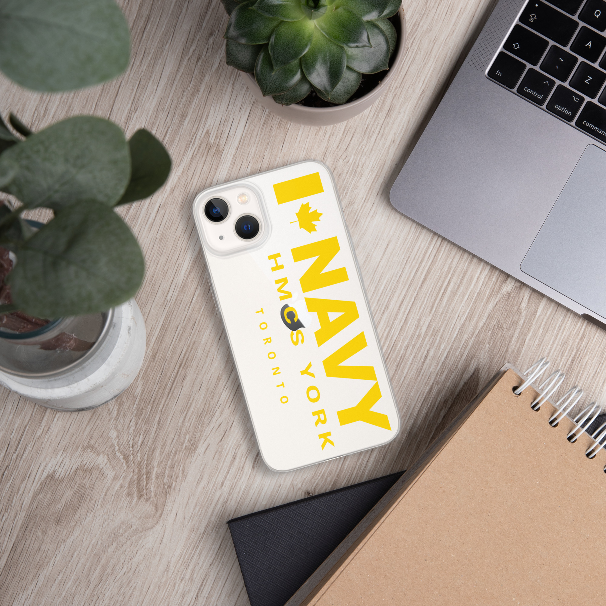 NAVY HMCS YORK Clear Case for iPhone® (Yellow Text) - Image 34