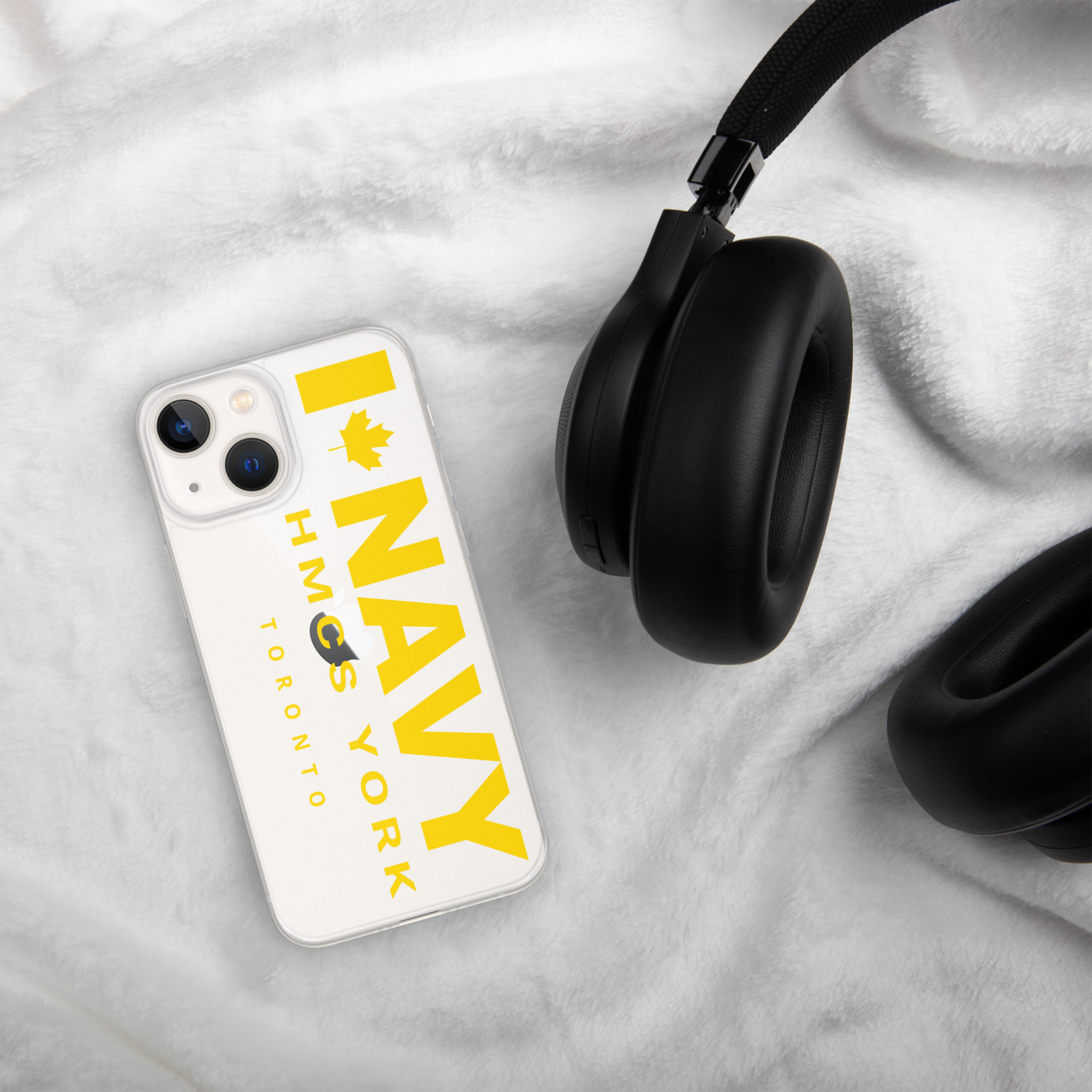 NAVY HMCS YORK Clear Case for iPhone® (Yellow Text) - Image 24