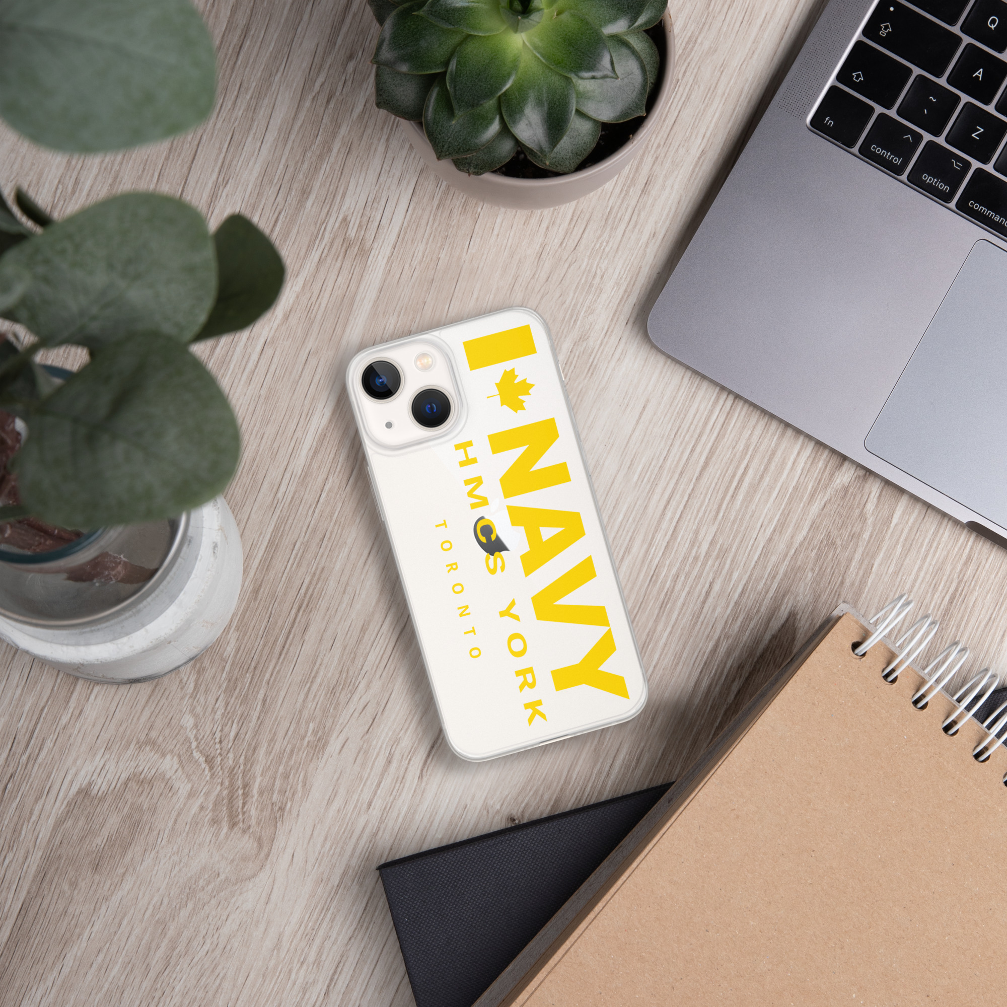 NAVY HMCS YORK Clear Case for iPhone® (Yellow Text) - Image 25
