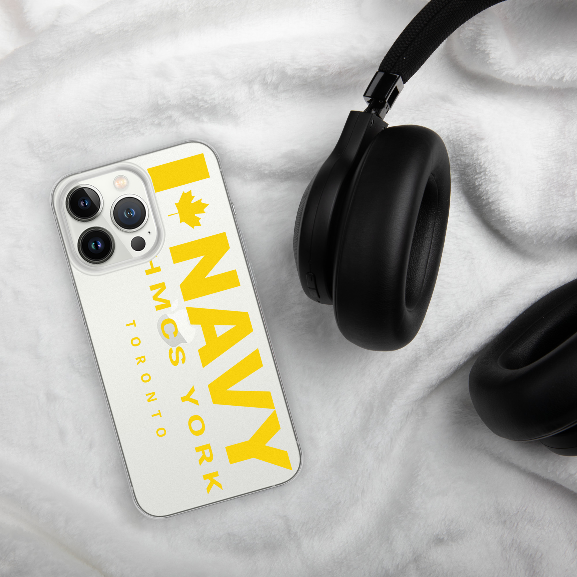 NAVY HMCS YORK Clear Case for iPhone® (Yellow Text) - Image 30