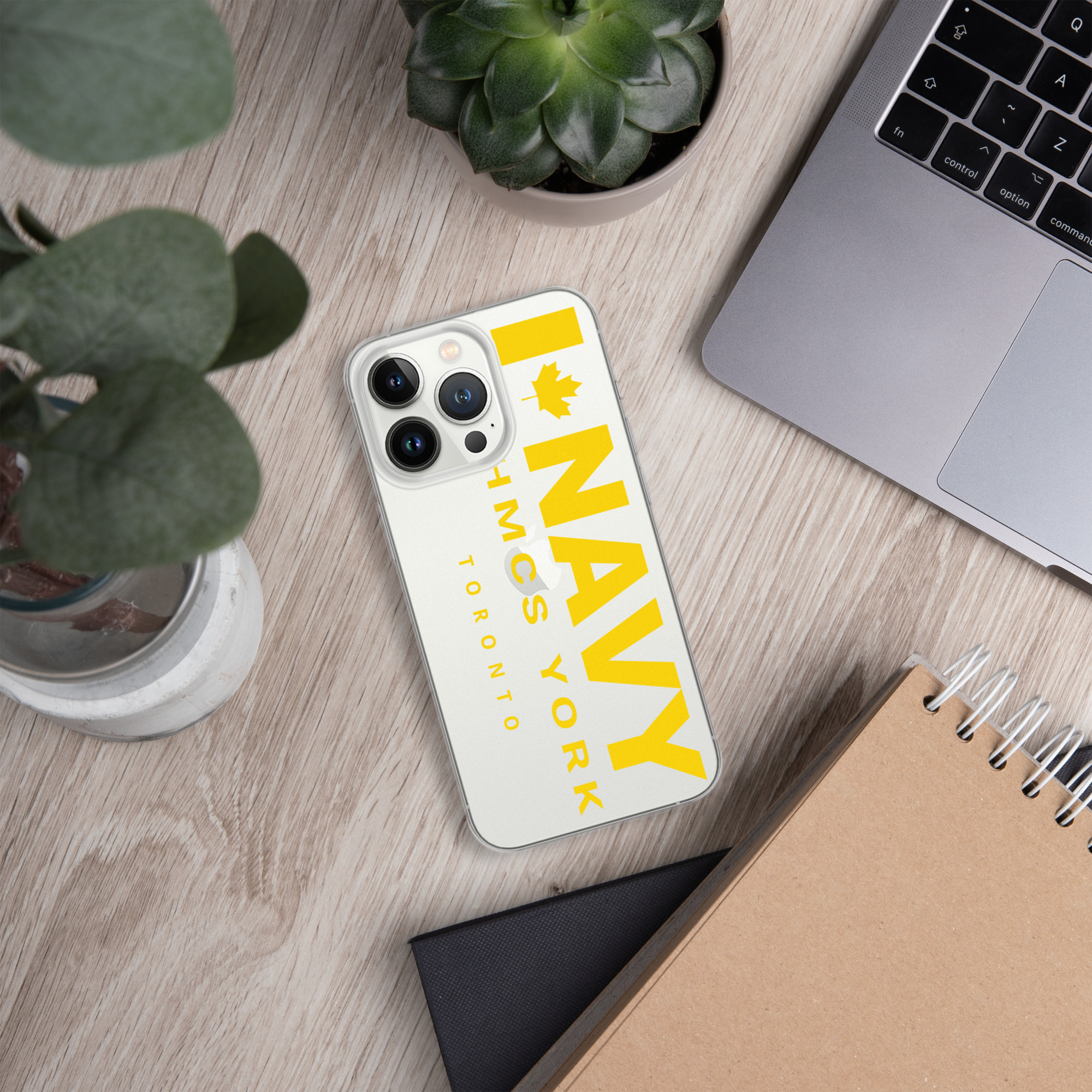 NAVY HMCS YORK Clear Case for iPhone® (Yellow Text) - Image 31