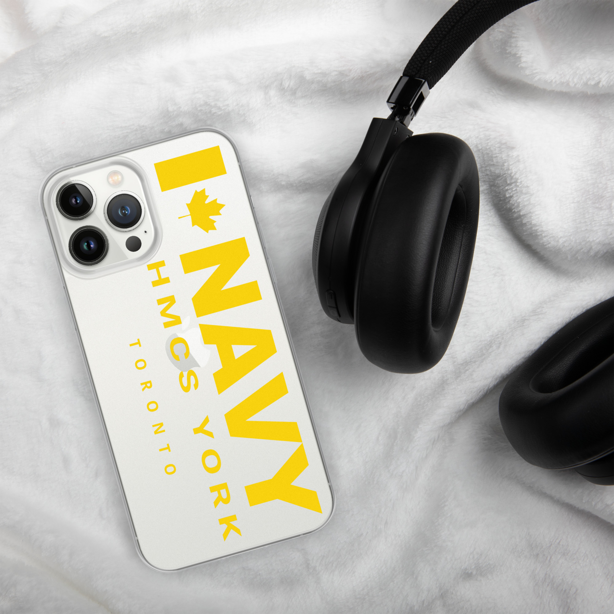 NAVY HMCS YORK Clear Case for iPhone® (Yellow Text) - Image 27