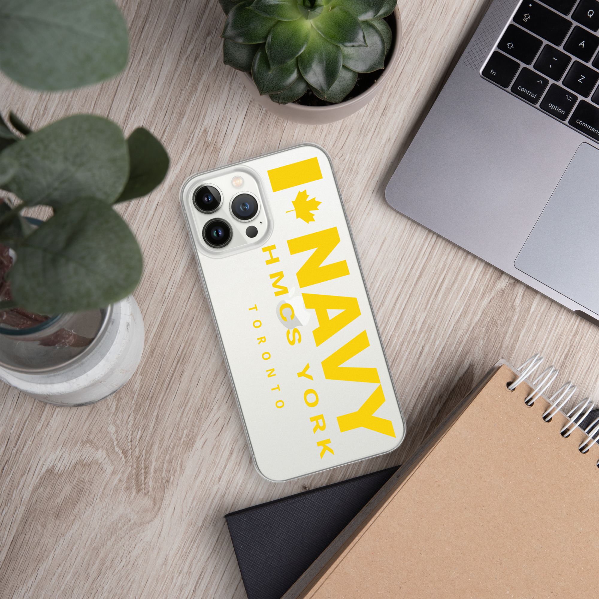 NAVY HMCS YORK Clear Case for iPhone® (Yellow Text) - Image 28