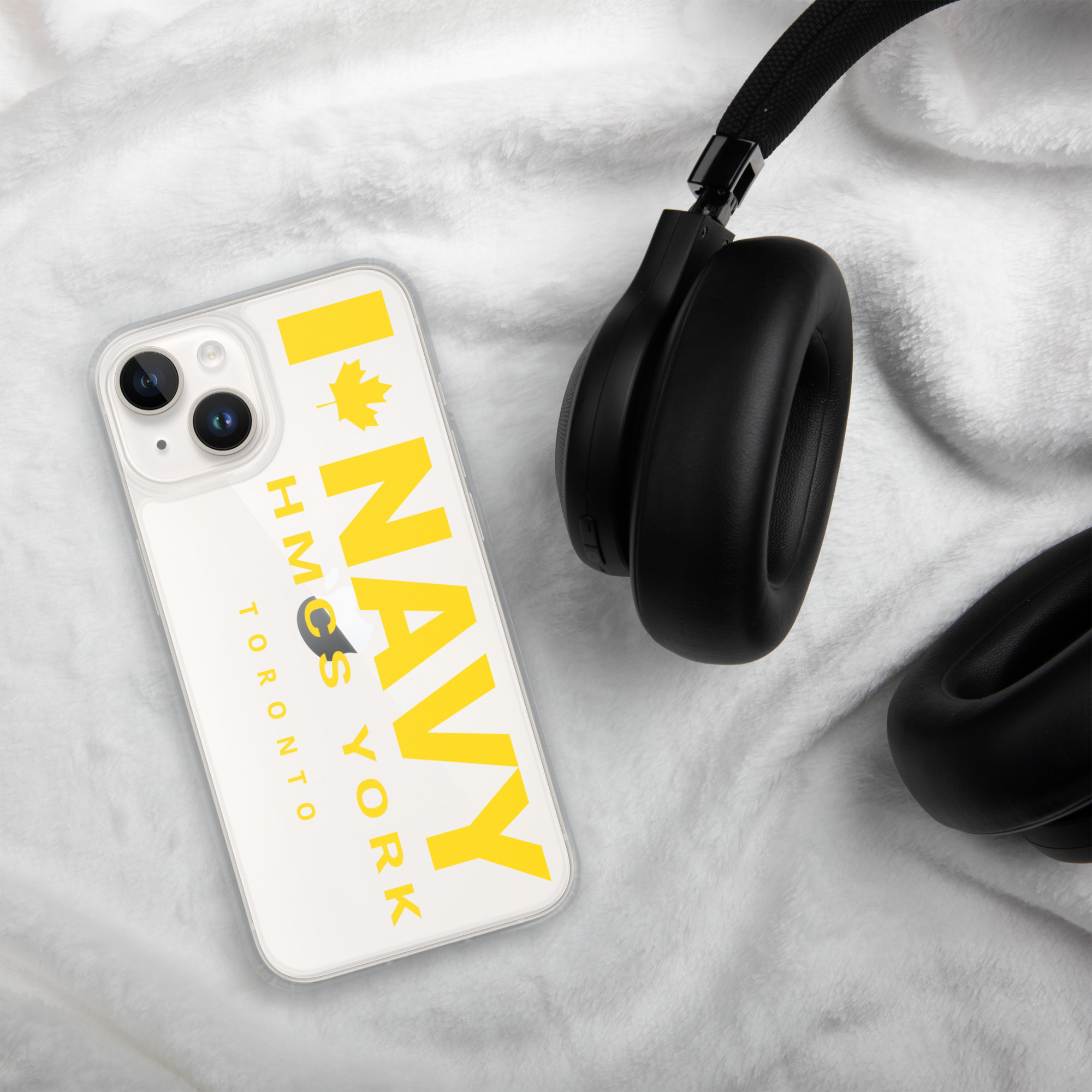 NAVY HMCS YORK Clear Case for iPhone® (Yellow Text) - Image 42