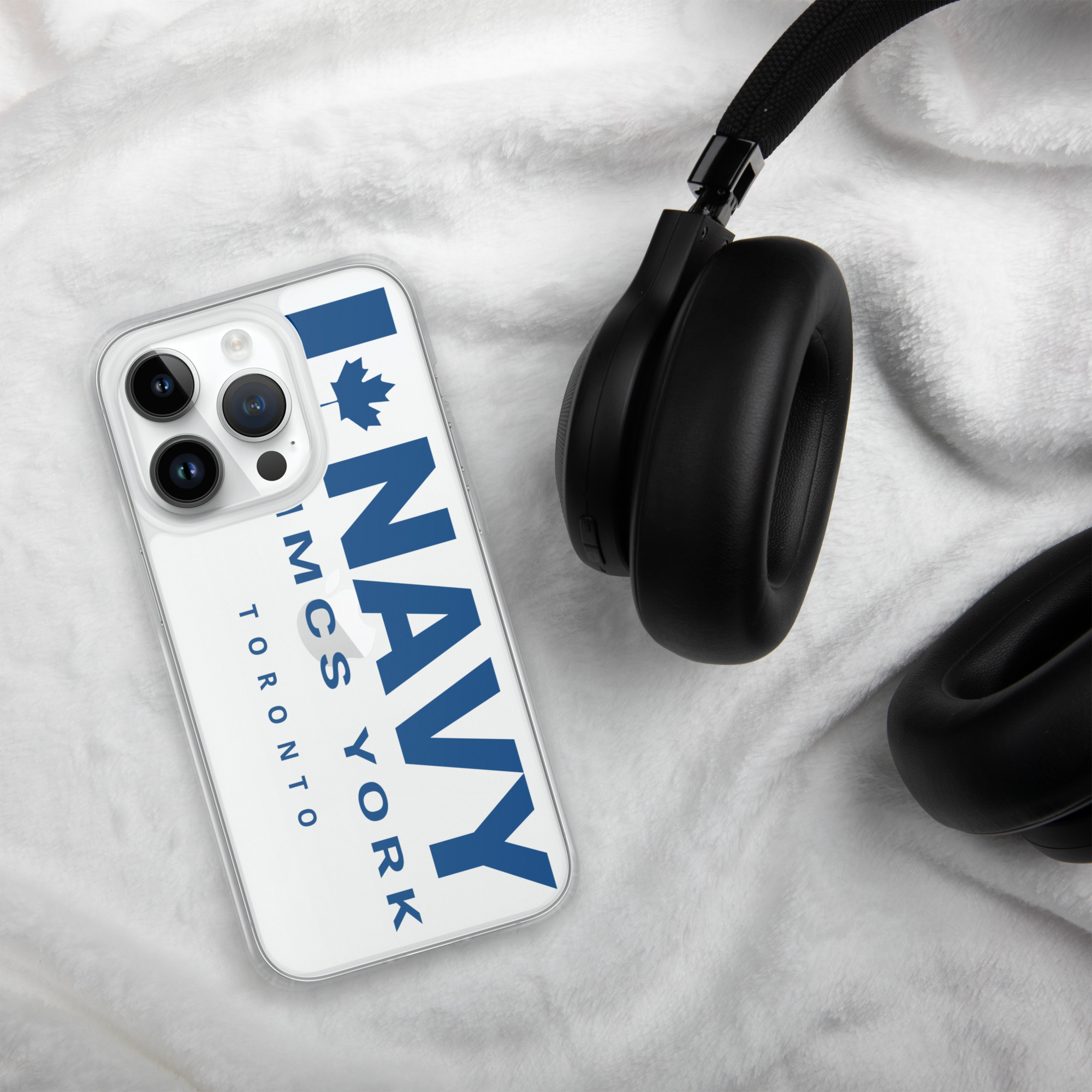 NAVY HMCS YORK Clear Case for iPhone® (Blue Text) - Image 42