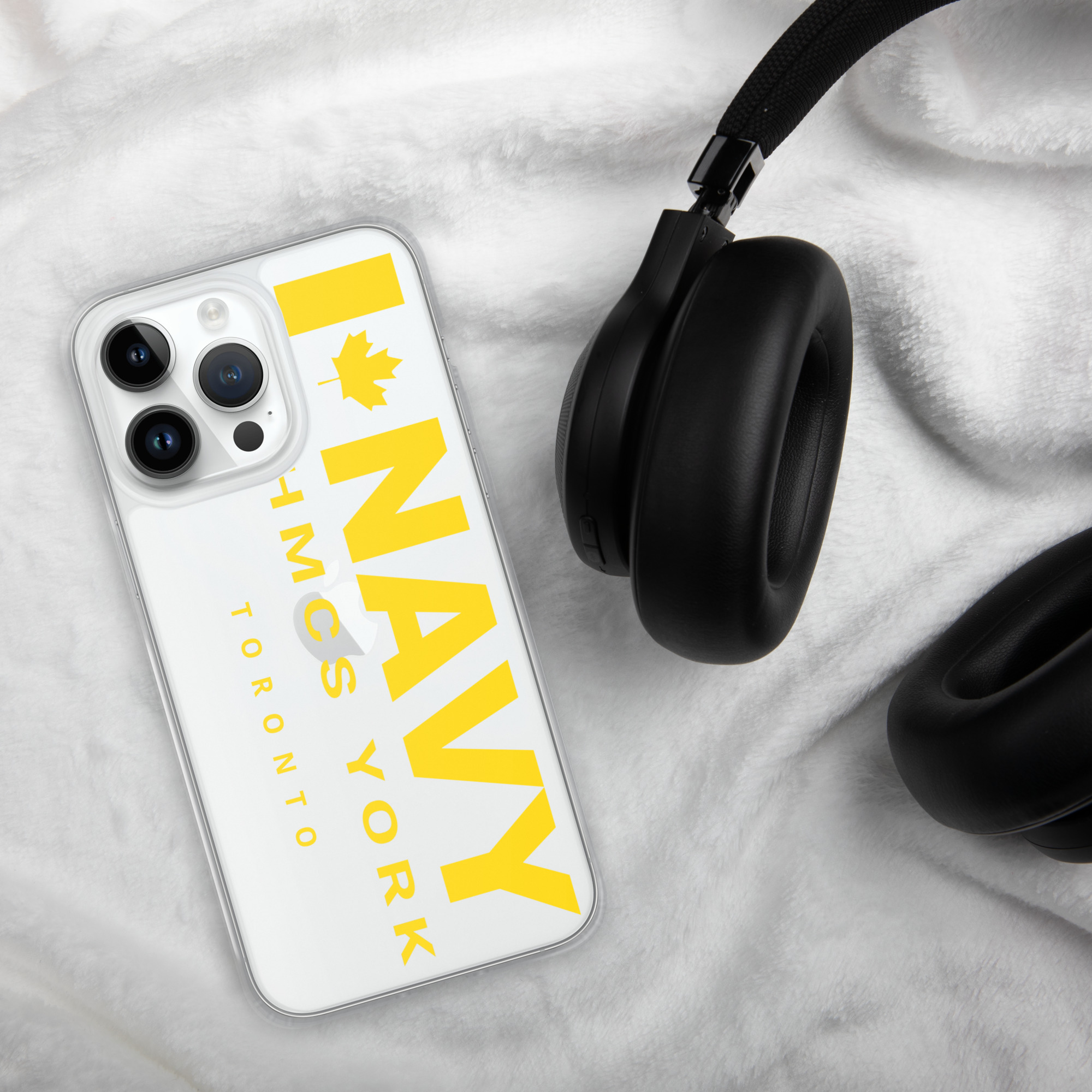NAVY HMCS YORK Clear Case for iPhone® (Yellow Text) - Image 39