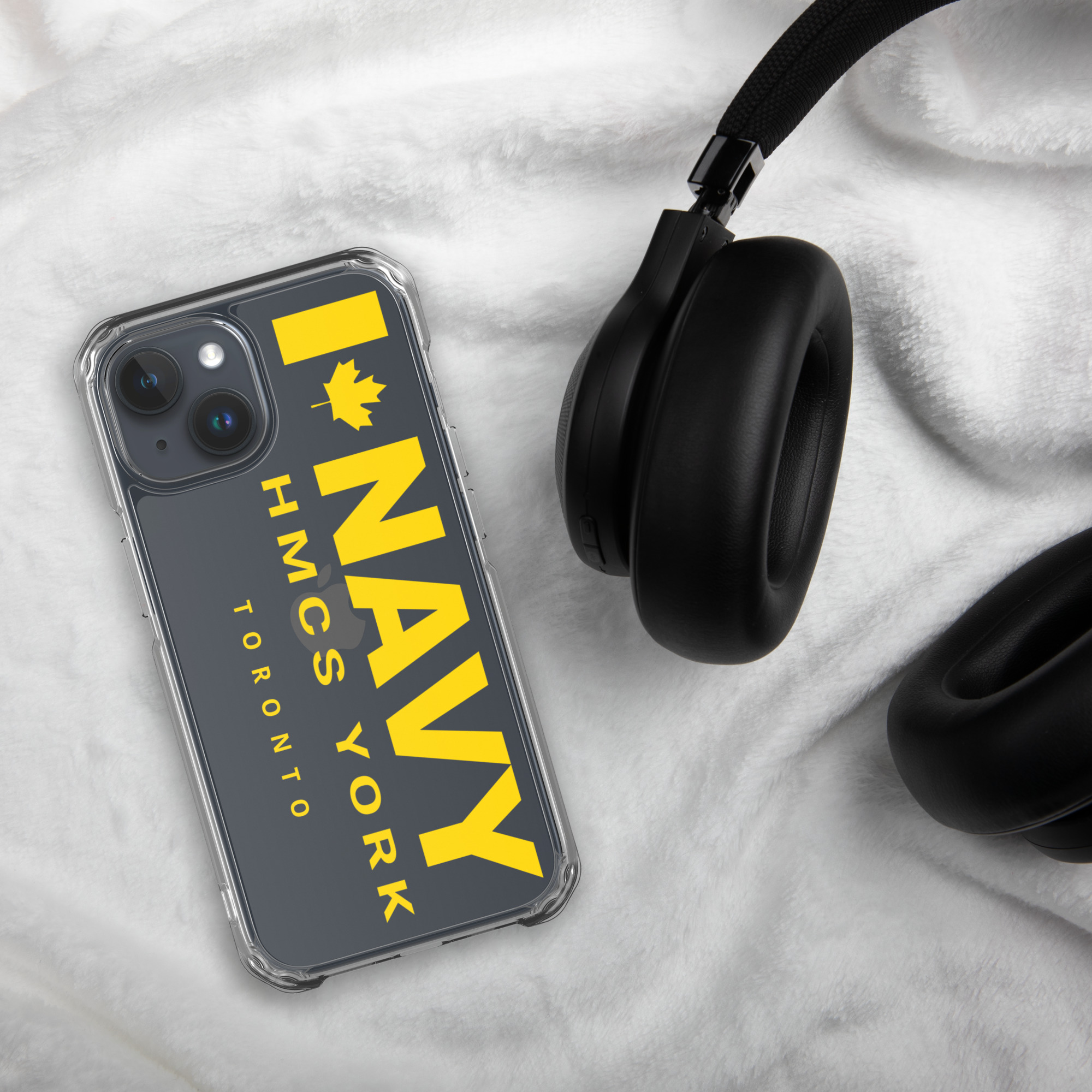 NAVY HMCS YORK Clear Case for iPhone® (Yellow Text) - Image 51