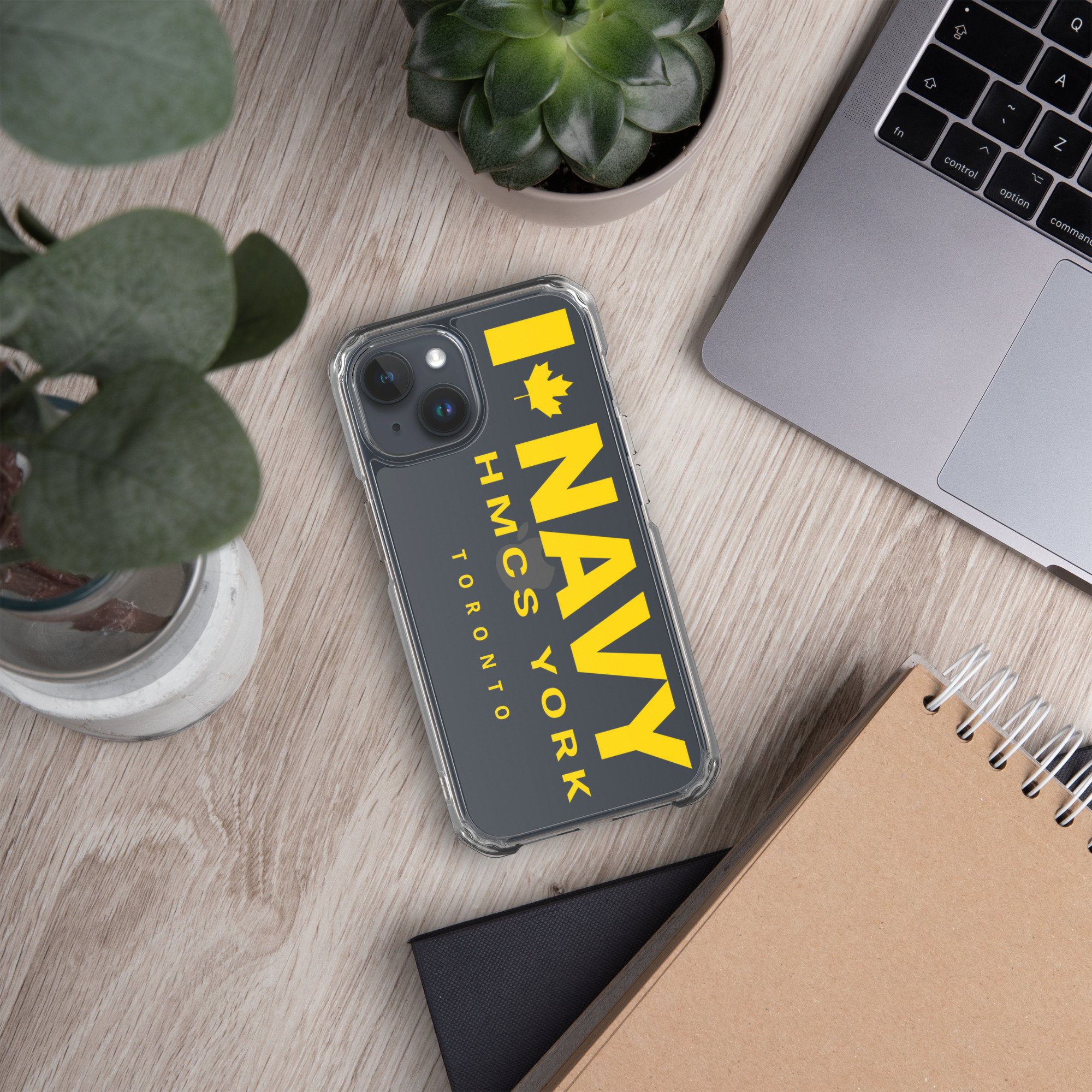 NAVY HMCS YORK Clear Case for iPhone® (Yellow Text) - Image 52