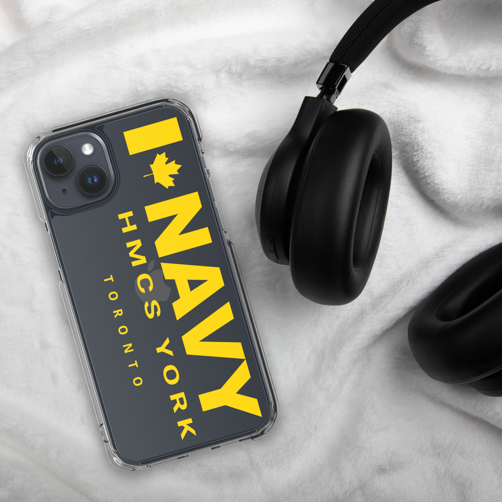 NAVY HMCS YORK Clear Case for iPhone® (Yellow Text) - Image 45
