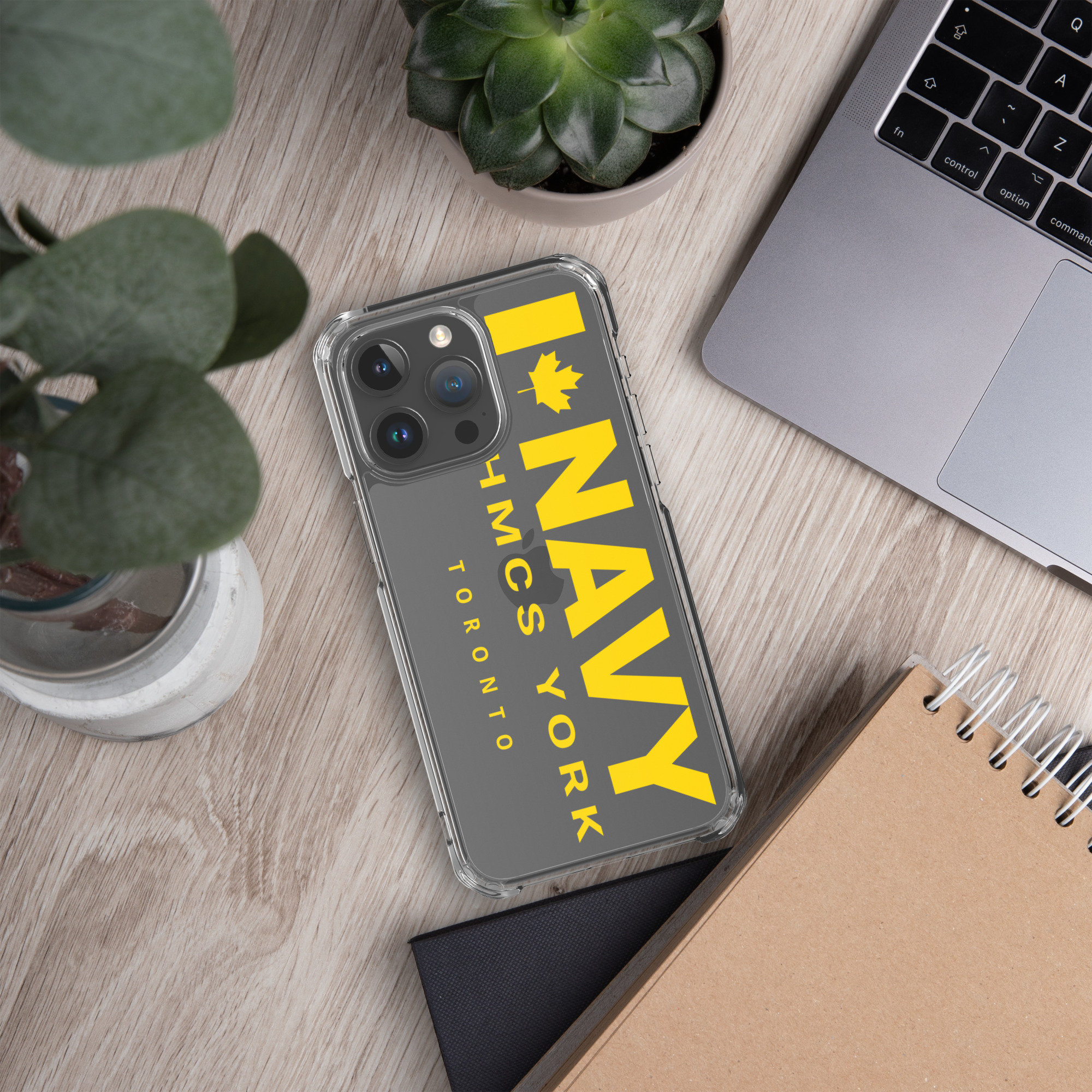NAVY HMCS YORK Clear Case for iPhone® (Yellow Text) - Image 49