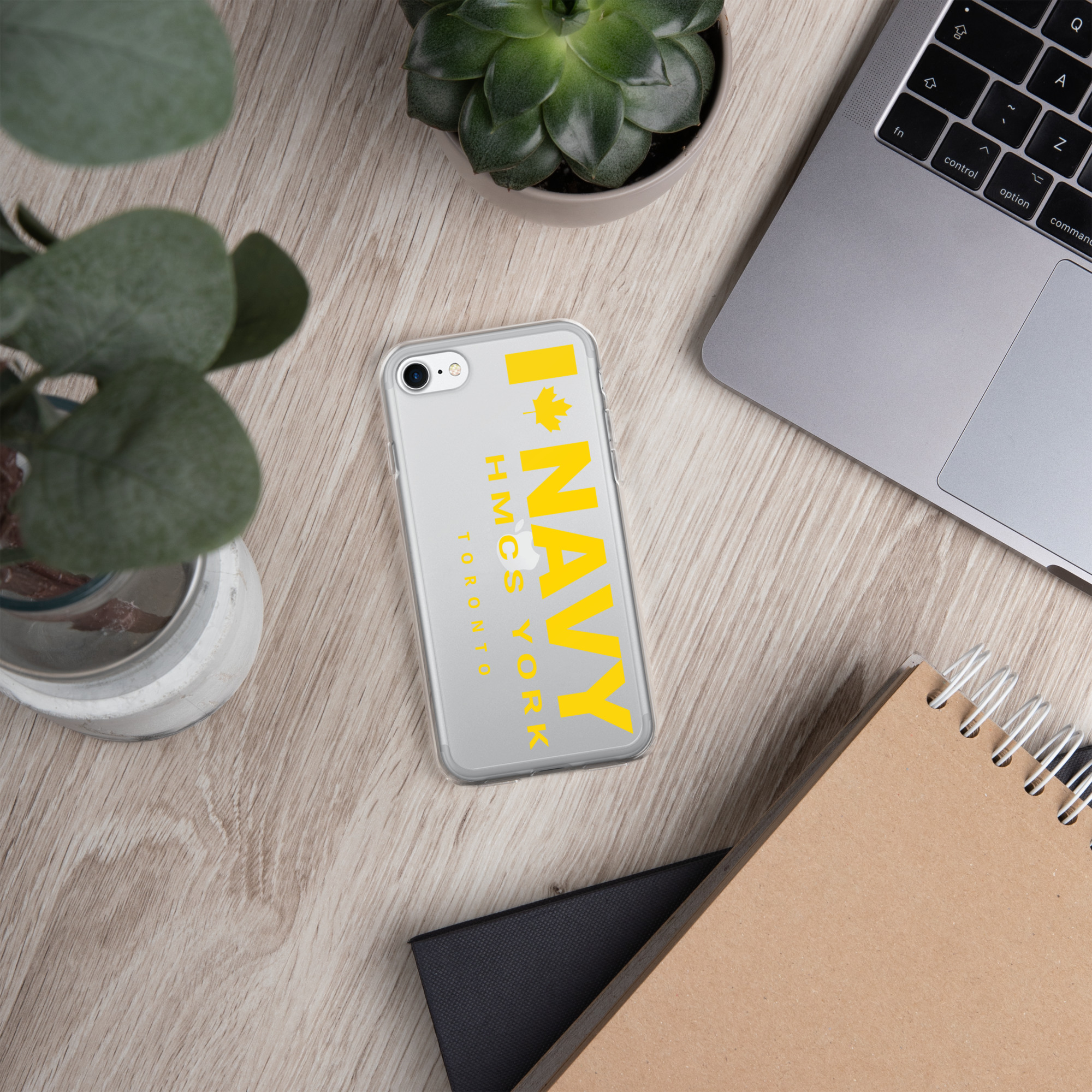 NAVY HMCS YORK Clear Case for iPhone® (Yellow Text) - Image 58