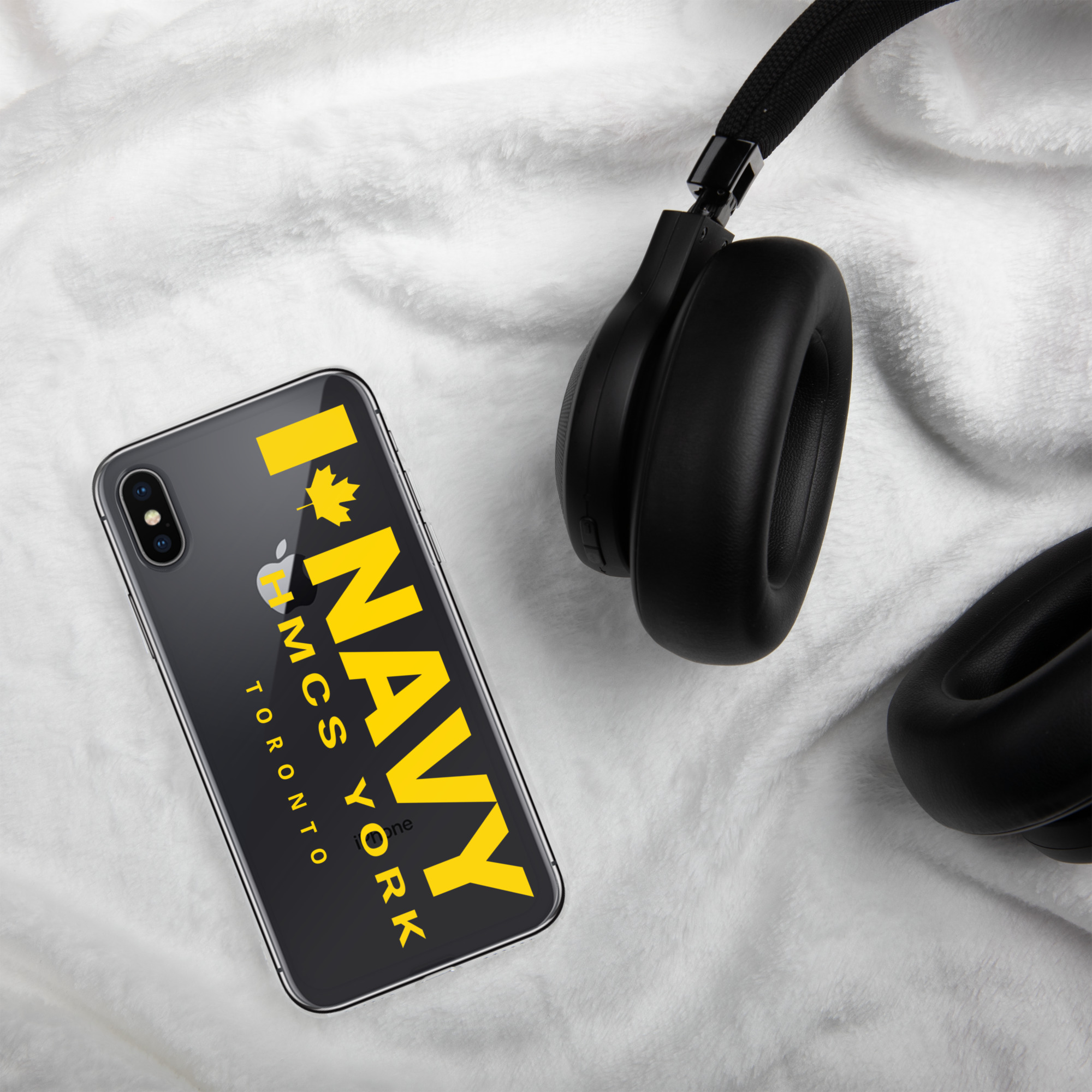 NAVY HMCS YORK Clear Case for iPhone® (Yellow Text) - Image 60