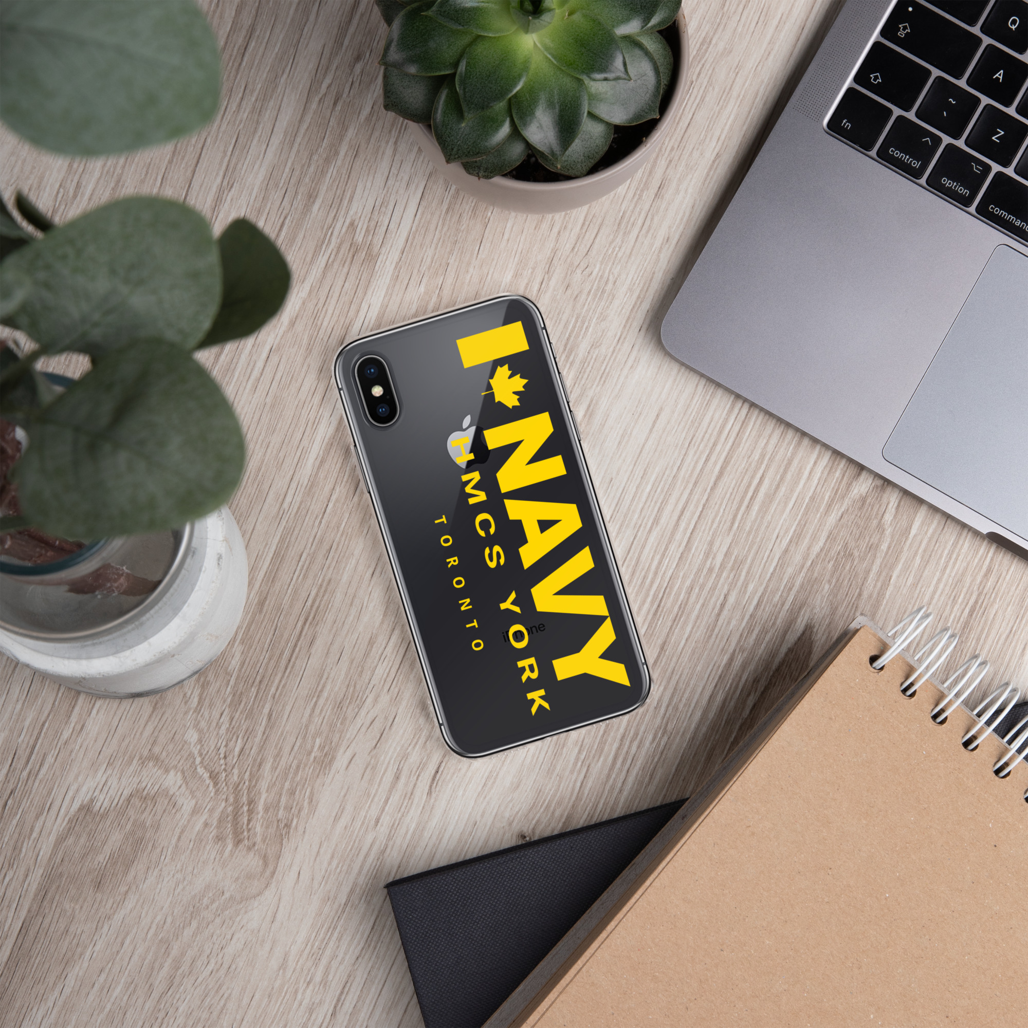 NAVY HMCS YORK Clear Case for iPhone® (Yellow Text) - Image 61