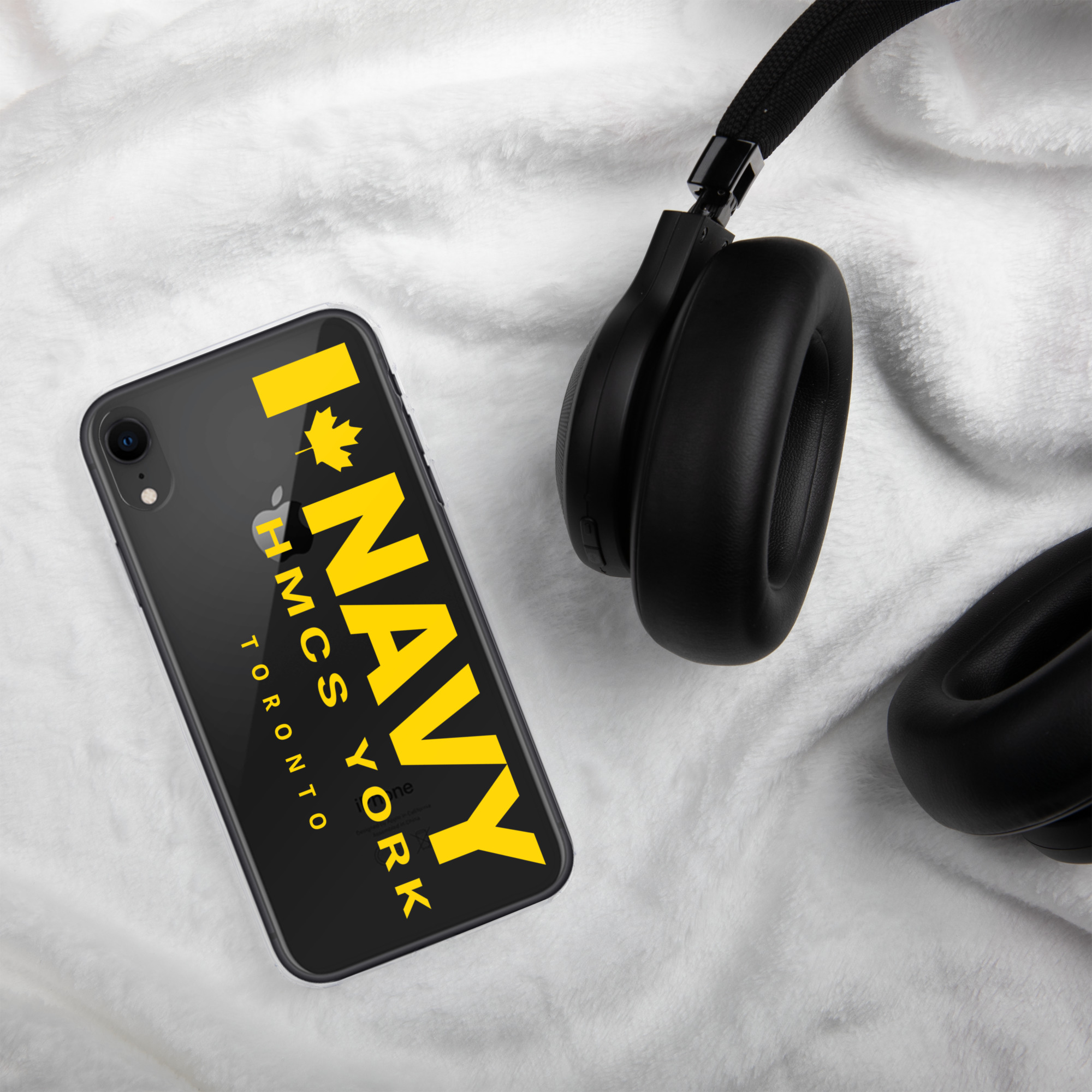 NAVY HMCS YORK Clear Case for iPhone® (Yellow Text) - Image 62