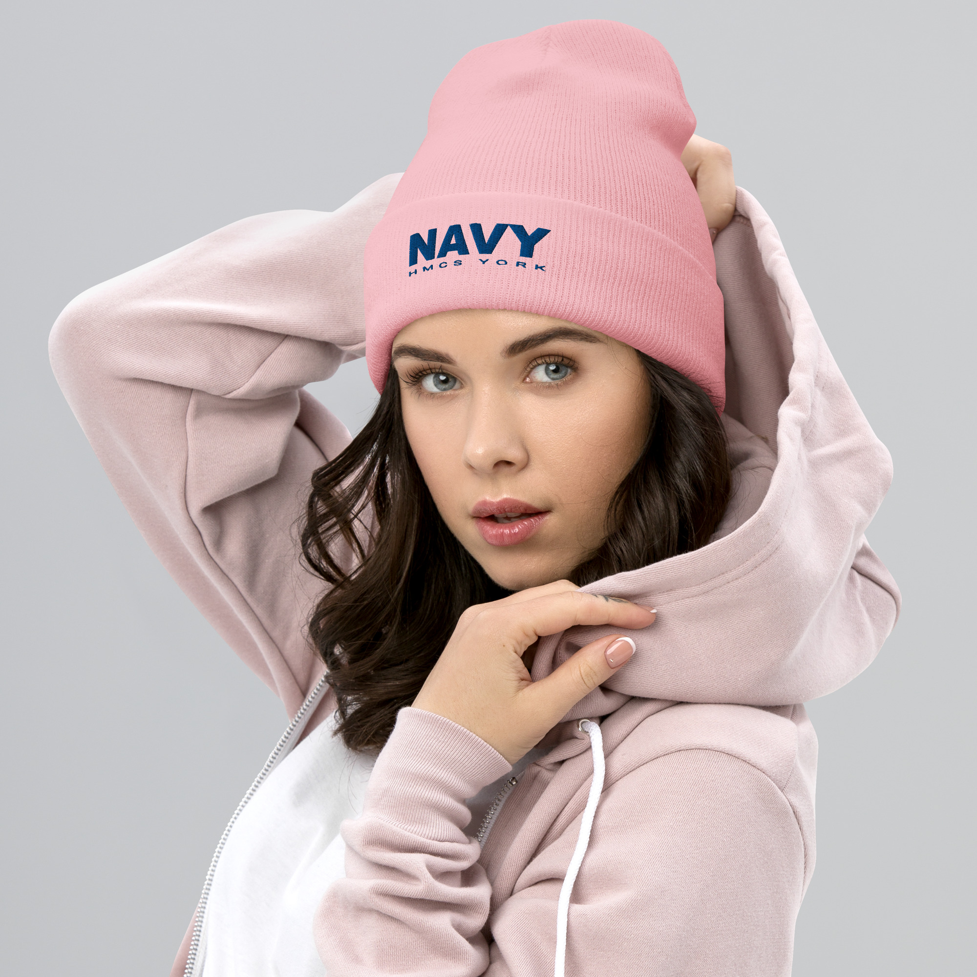 NAVY HMCS YORK Cuffed Beanie (Blue Thread) - Image 9