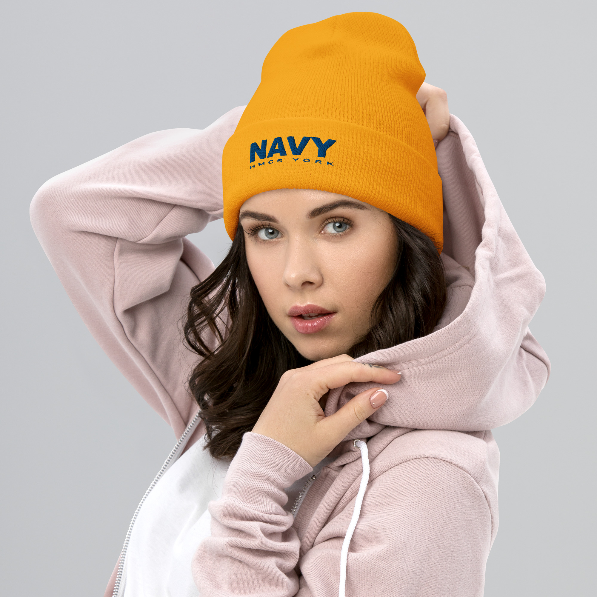 NAVY HMCS YORK Cuffed Beanie (Blue Thread) - Image 8