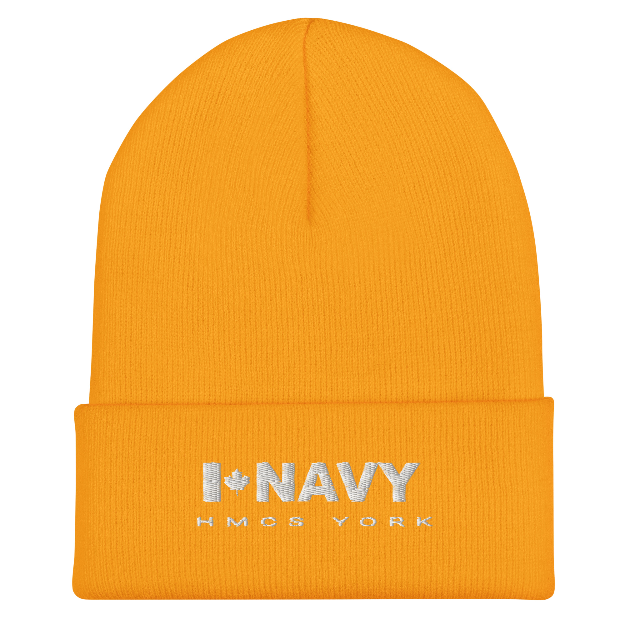 CDN NAVY HMCS YORK Cuffed Beanie (White Thread) - Image 8