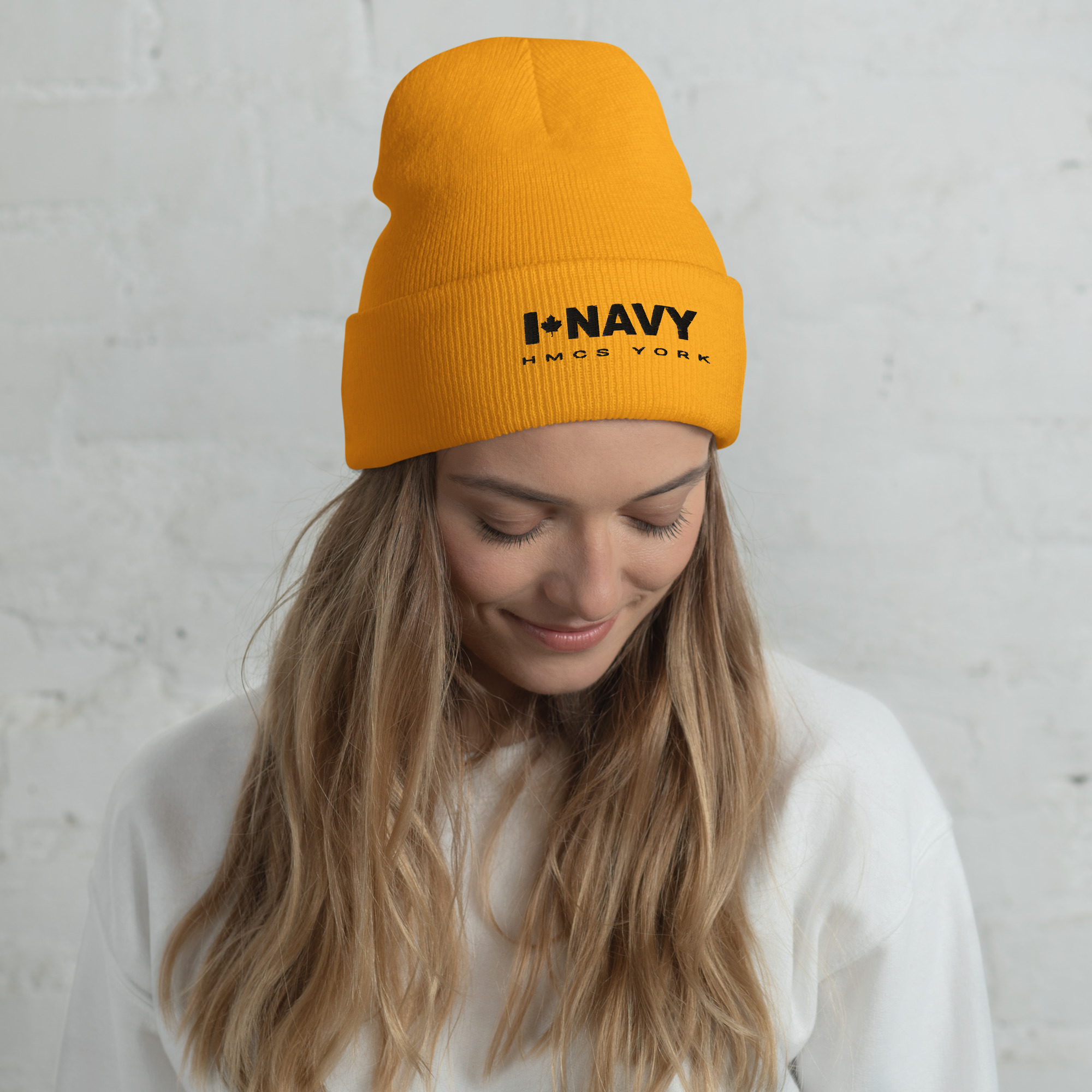 CDN NAVY HMCS YORK Cuffed Beanie (Black Thread) - Image 7