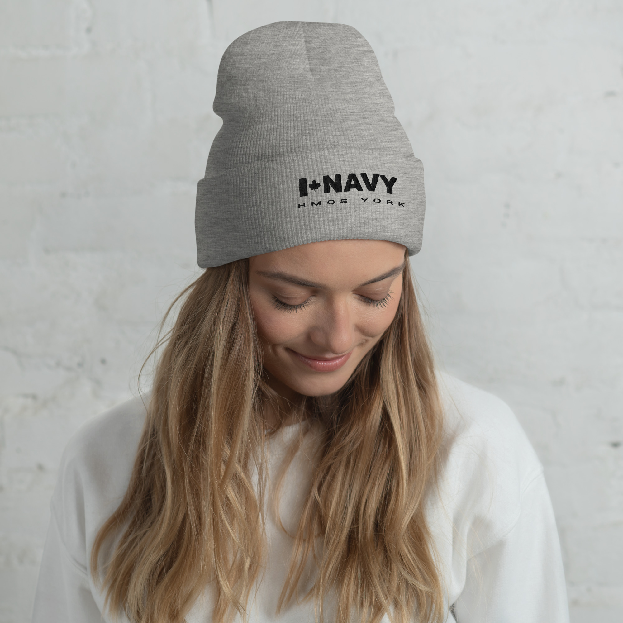 CDN NAVY HMCS YORK Cuffed Beanie (Black Thread) - Image 6