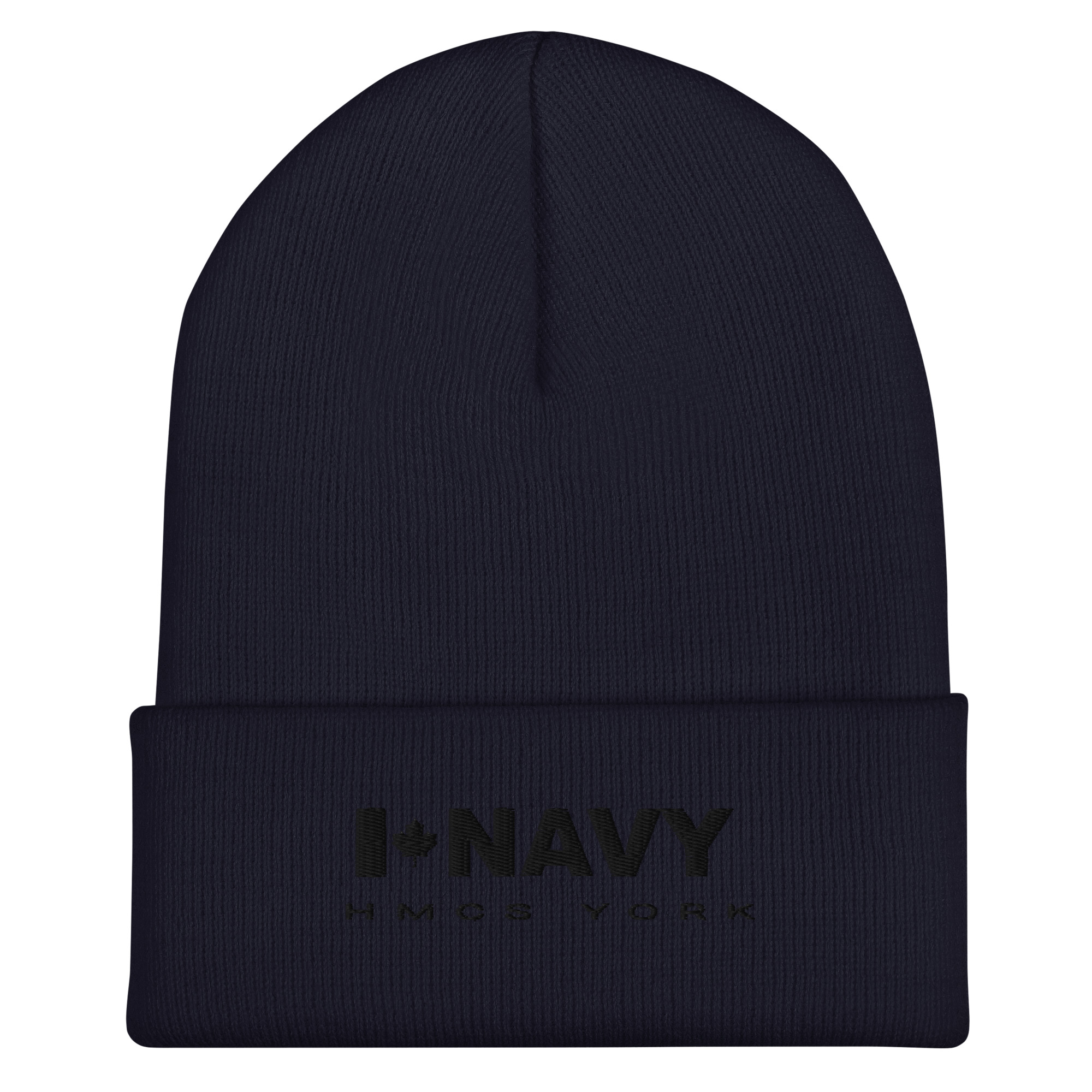 CDN NAVY HMCS YORK Cuffed Beanie (Black Thread) - Image 2