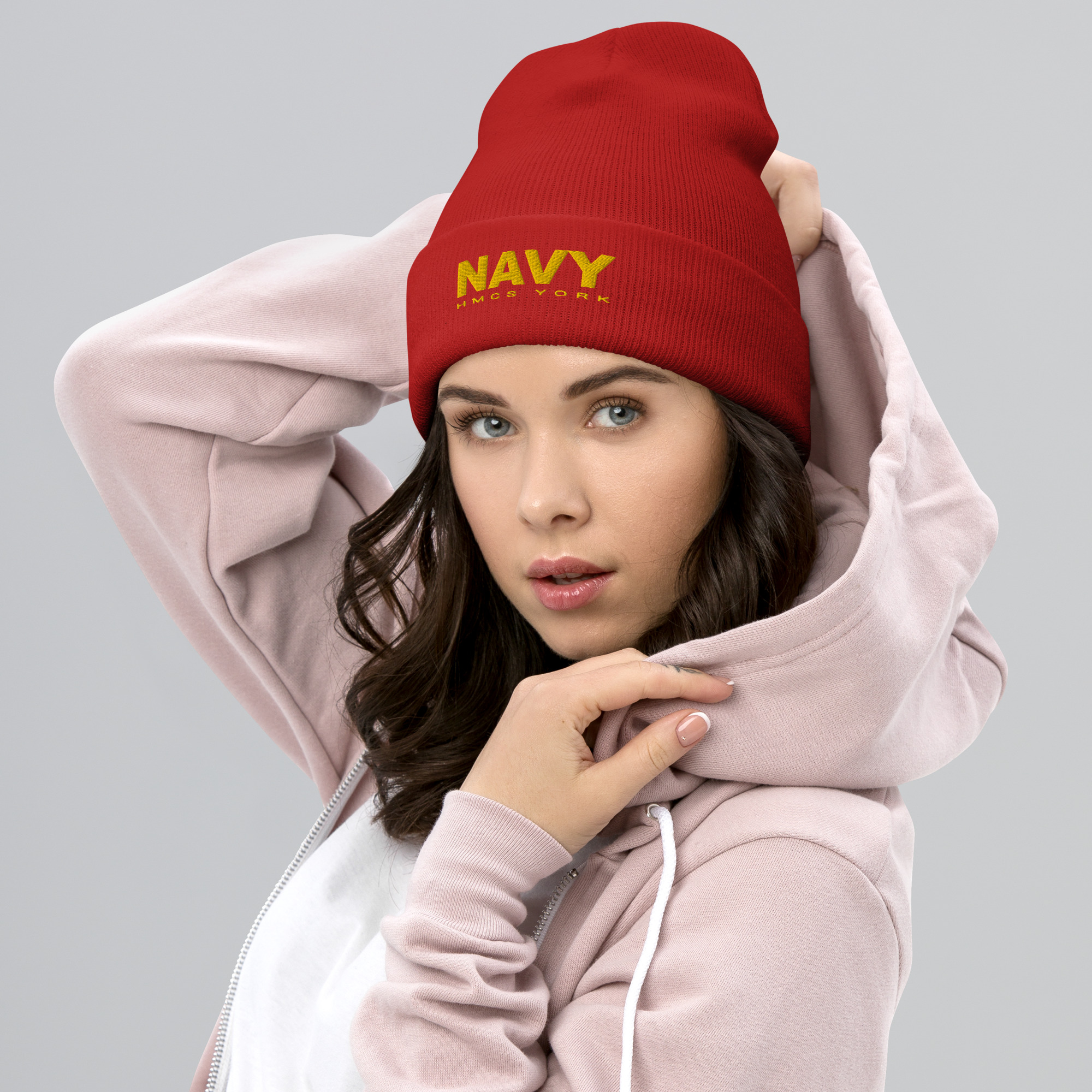 NAVY HMCS YORK Cuffed Beanie (Gold Thread) - Image 5