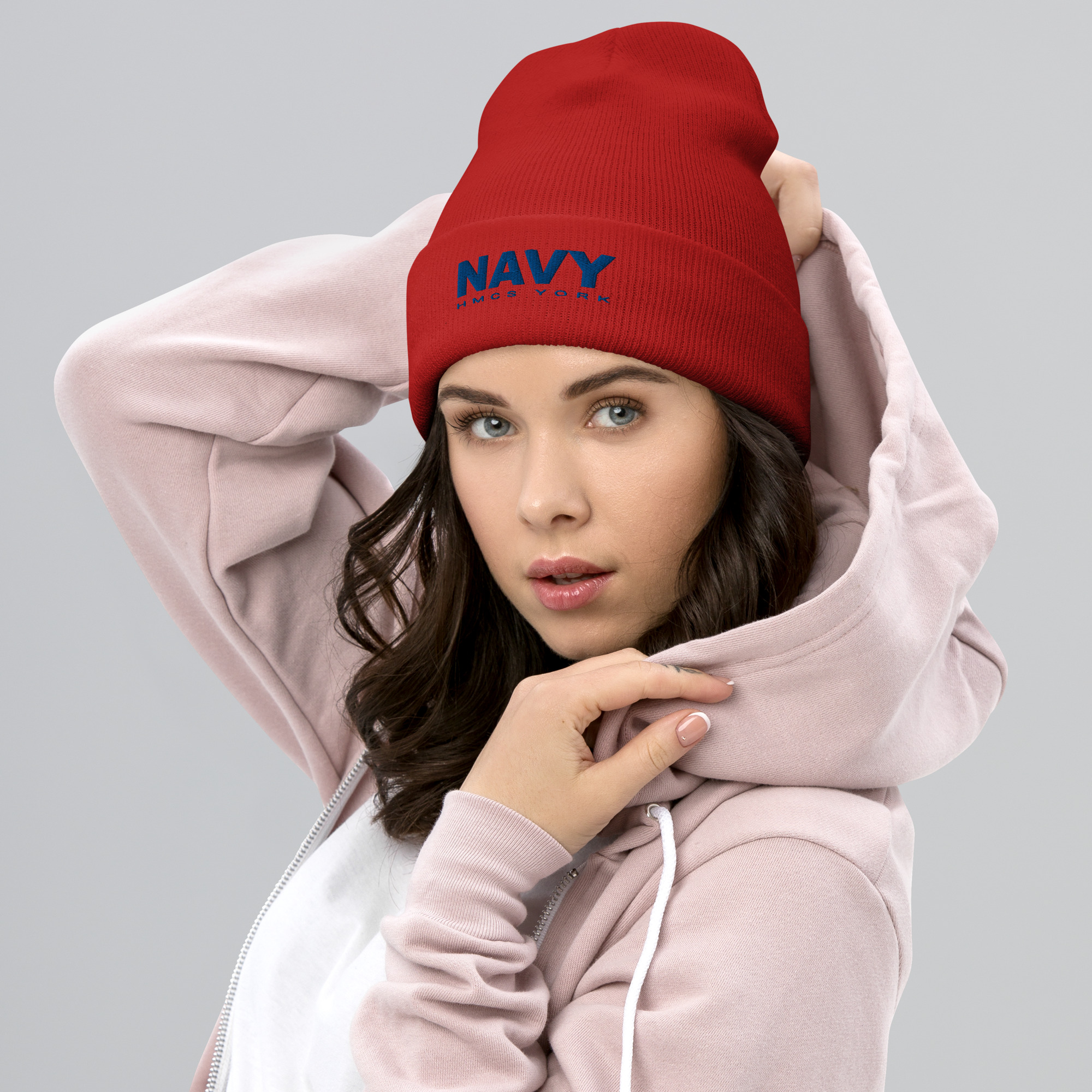 NAVY HMCS YORK Cuffed Beanie (Blue Thread) - Image 6