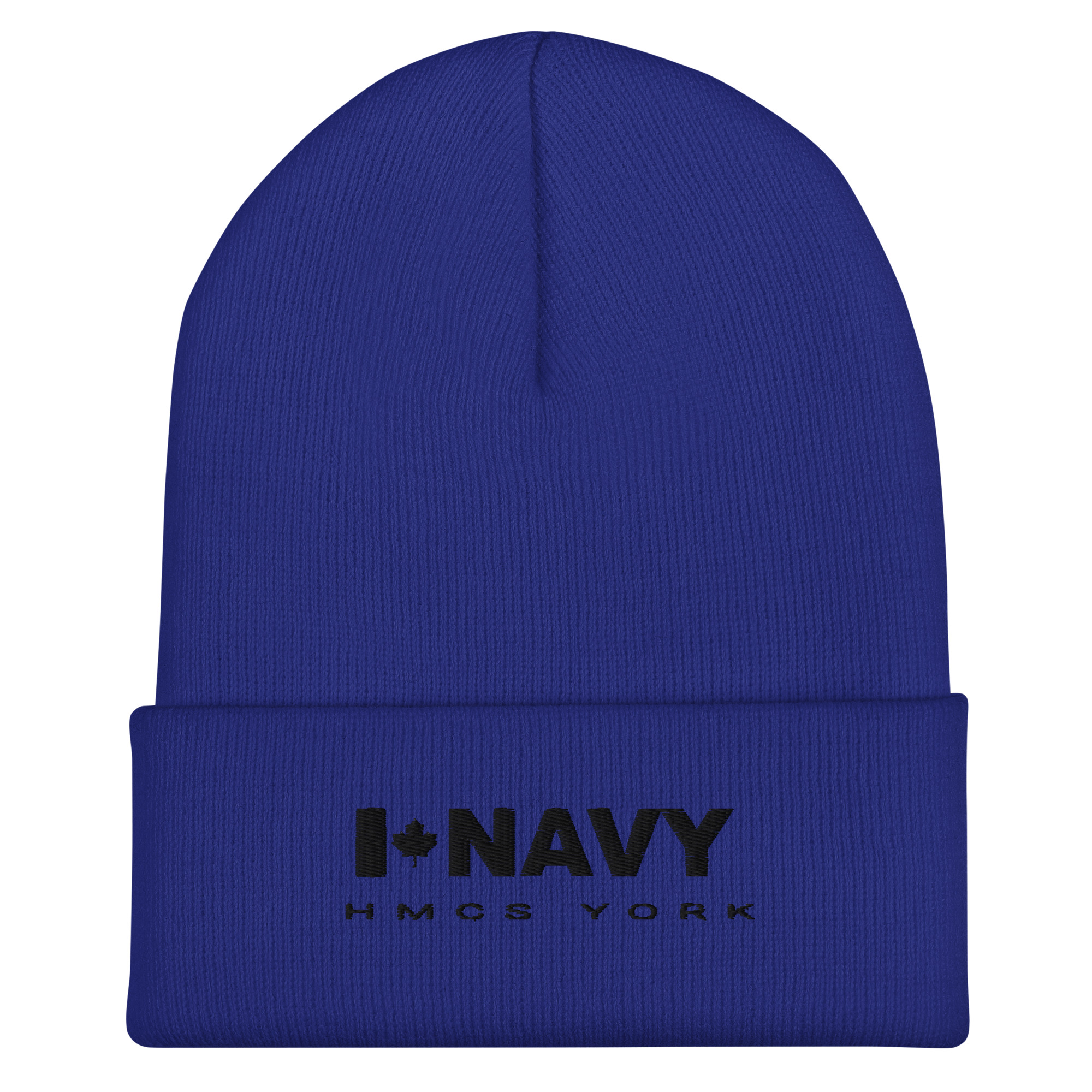 CDN NAVY HMCS YORK Cuffed Beanie (Black Thread) - Image 3
