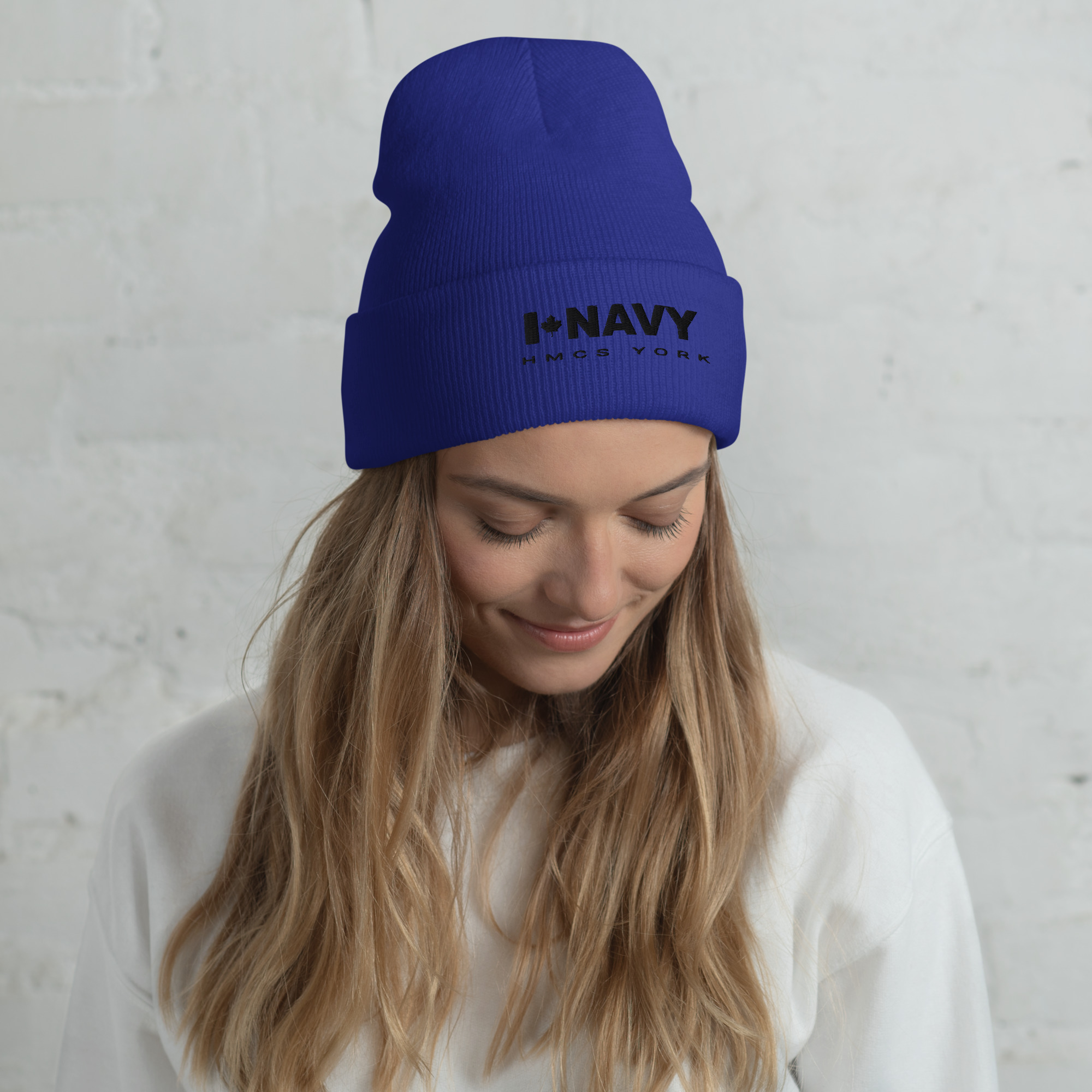 CDN NAVY HMCS YORK Cuffed Beanie (Black Thread) - Image 4